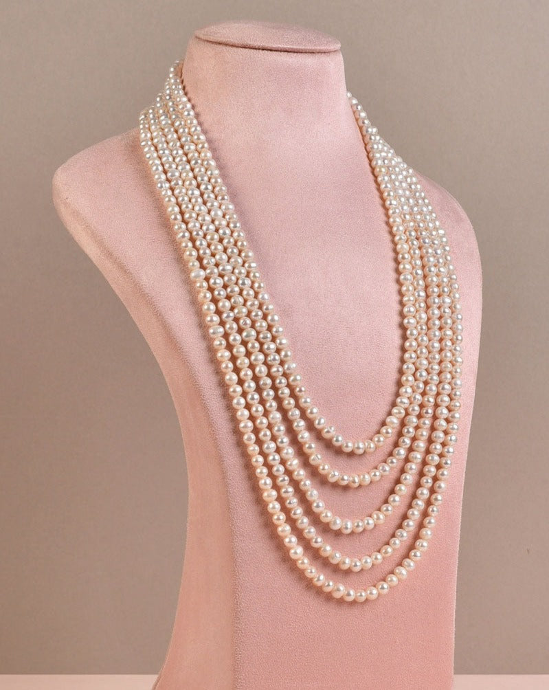 Gold Pearl Layered hot Necklace