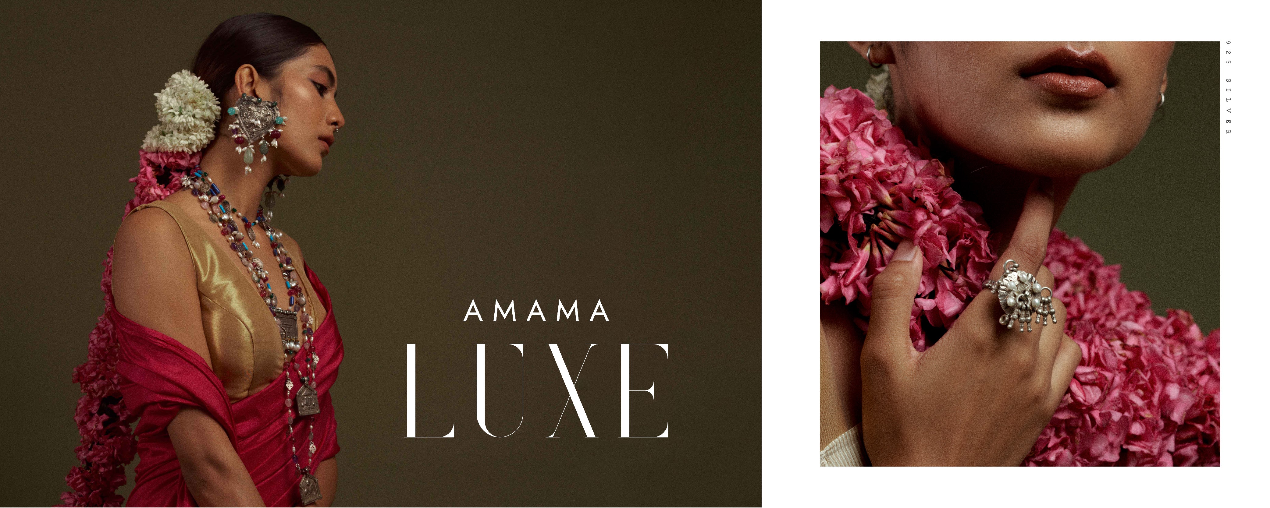 Amama luxe 925 pure silver jewellery collection