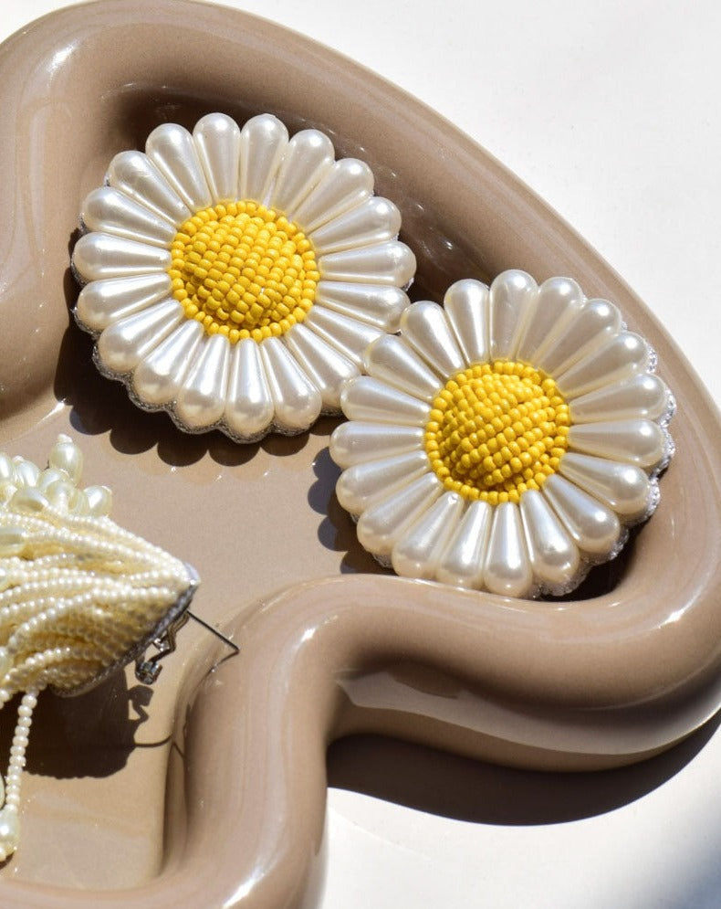 Mini Yellow Sunflower Earrings