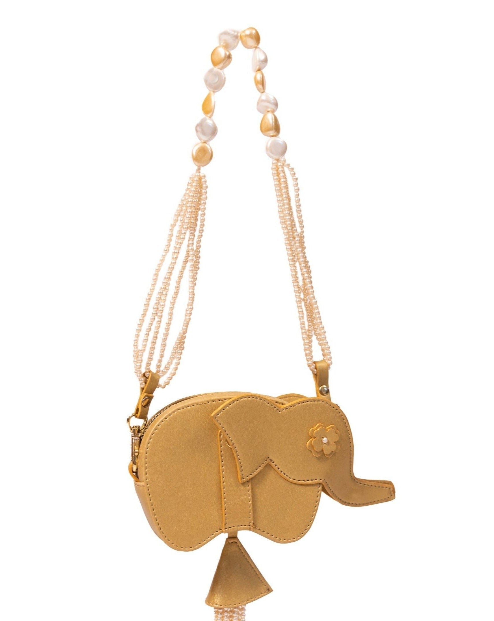 Hathi Batua In Gold and Pearls