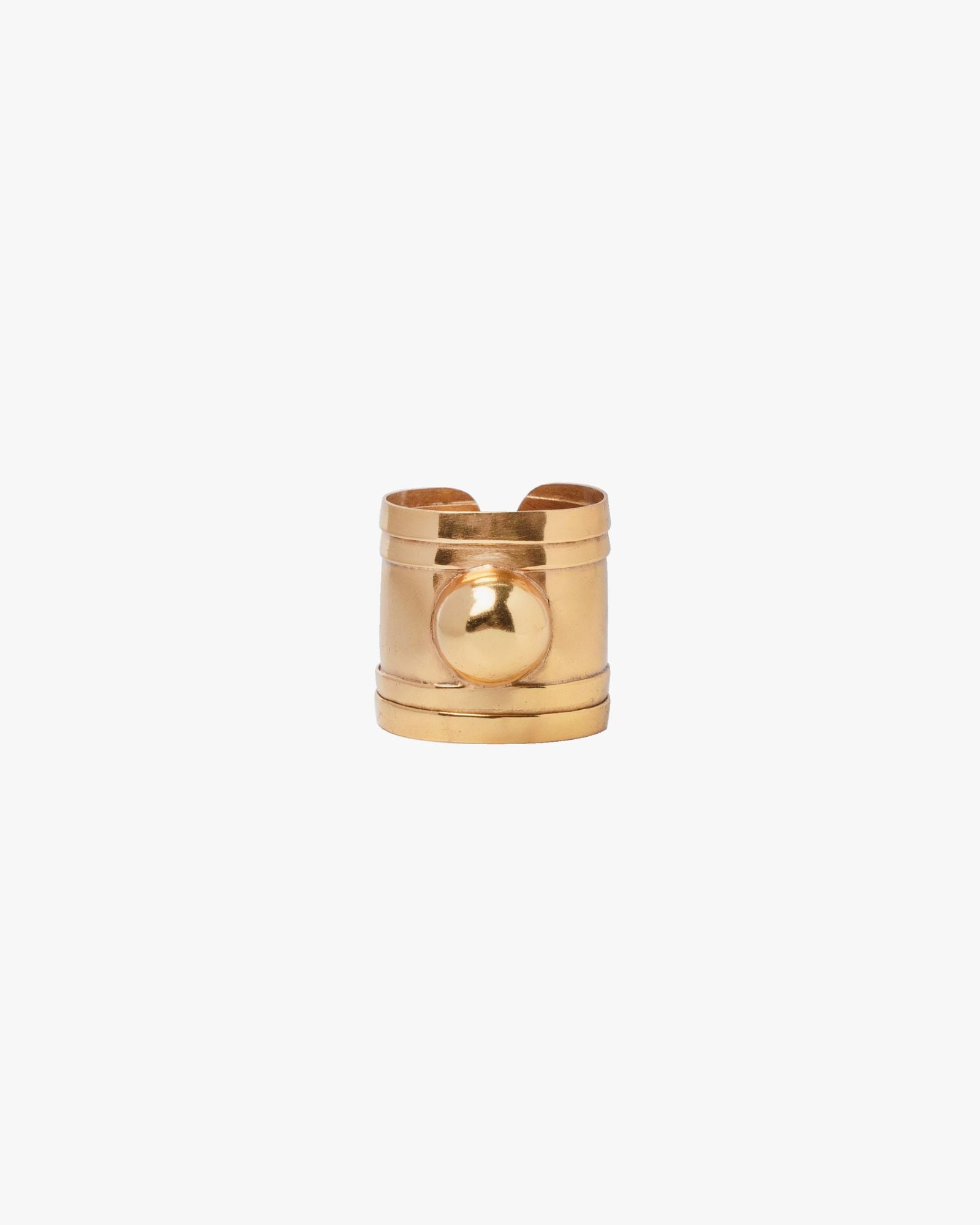 luna dome ring - gold tone