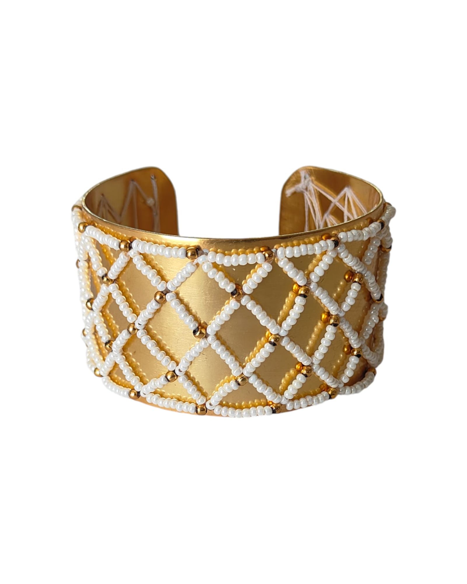 Moti Jaal-Puwai Cuff Bangle