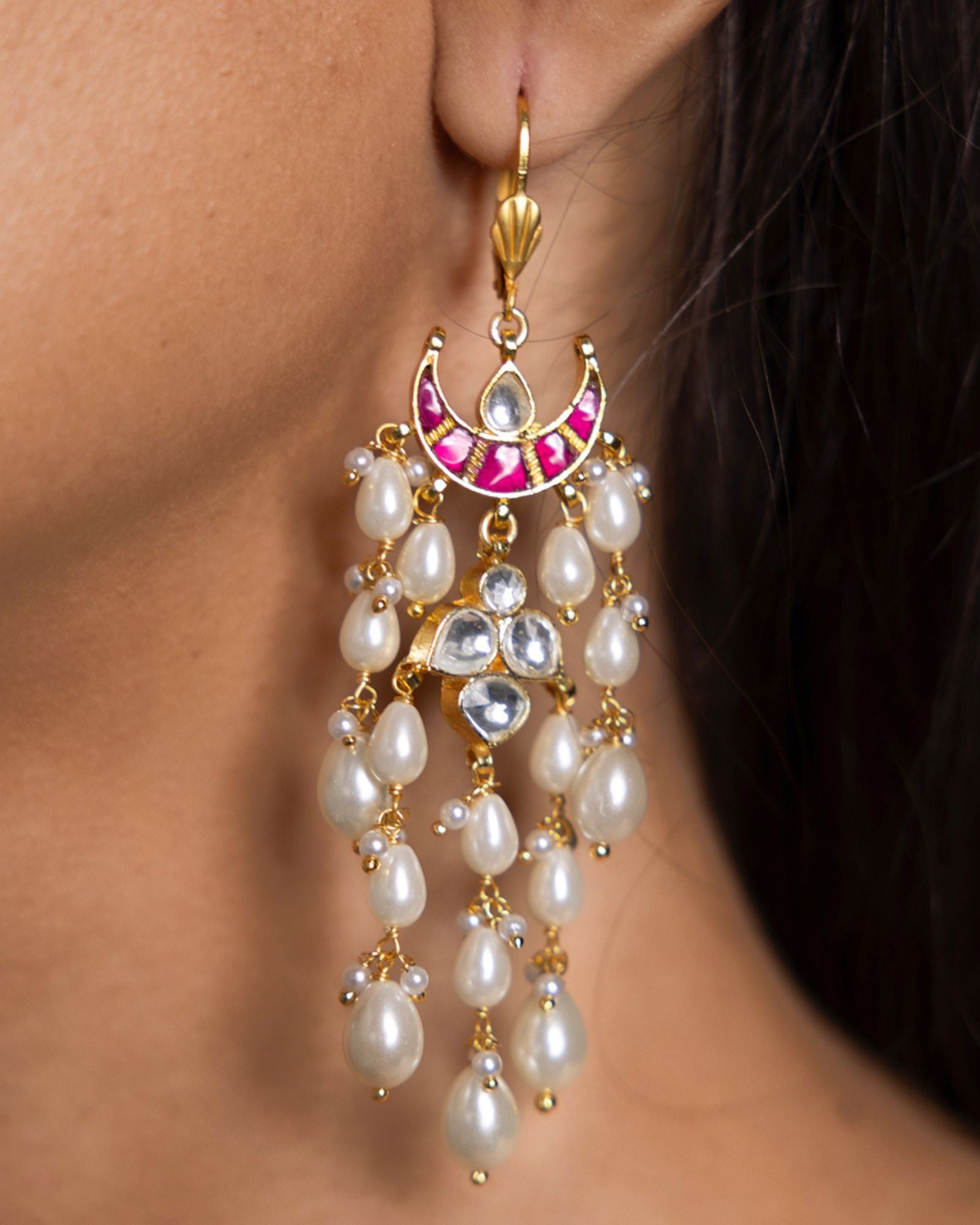 Elegant White Dangler Earrings