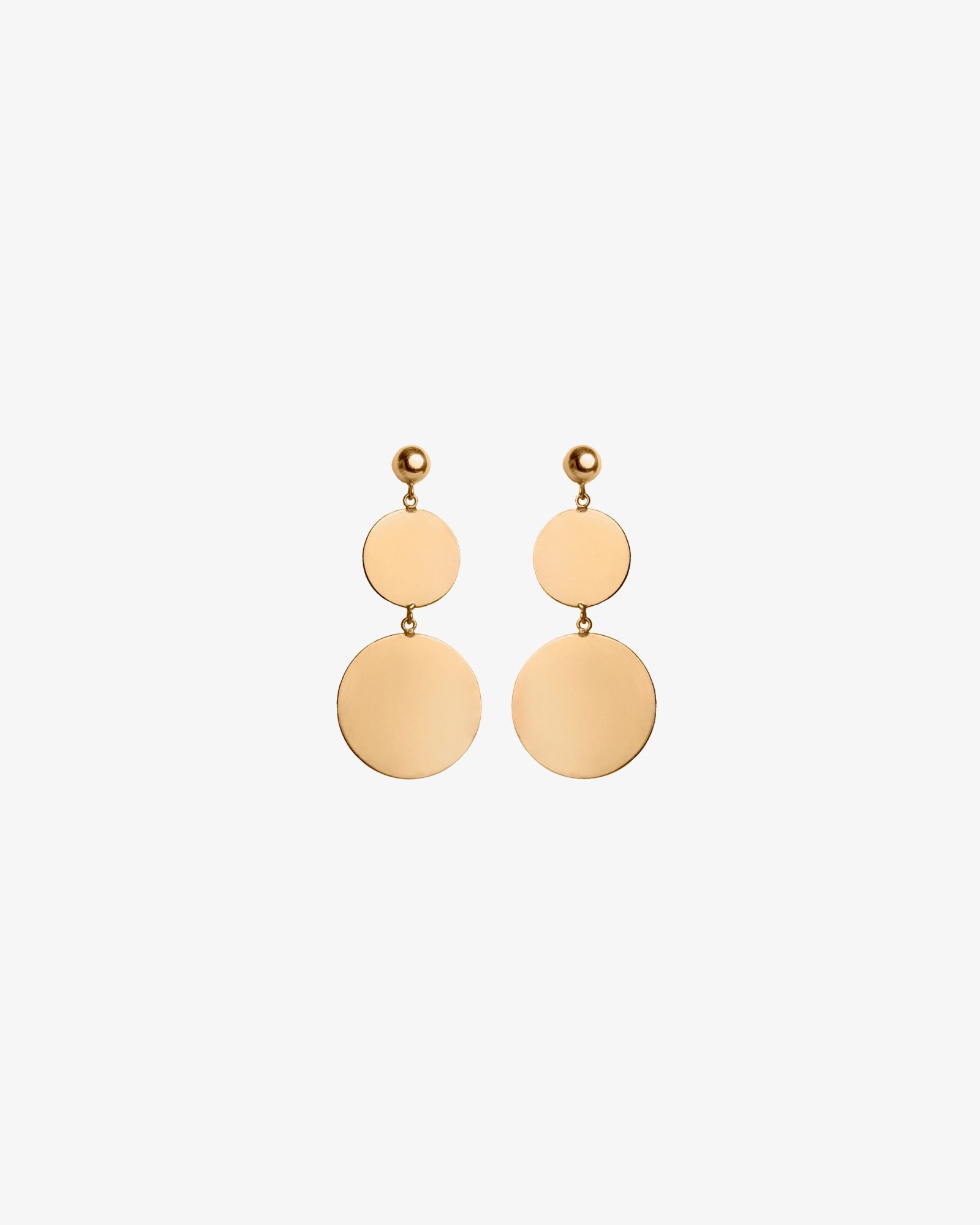 coin earring - gold tone