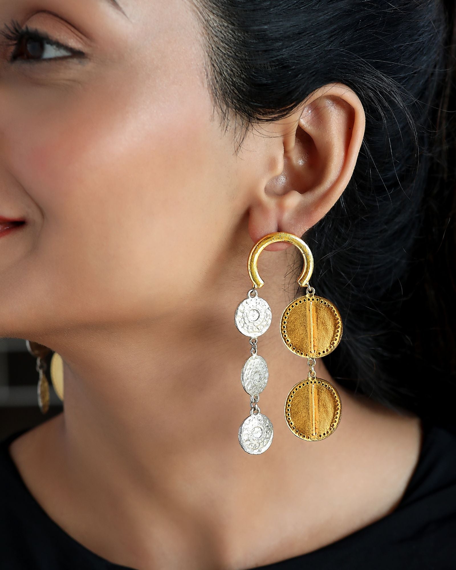 Dual Coin Earrings