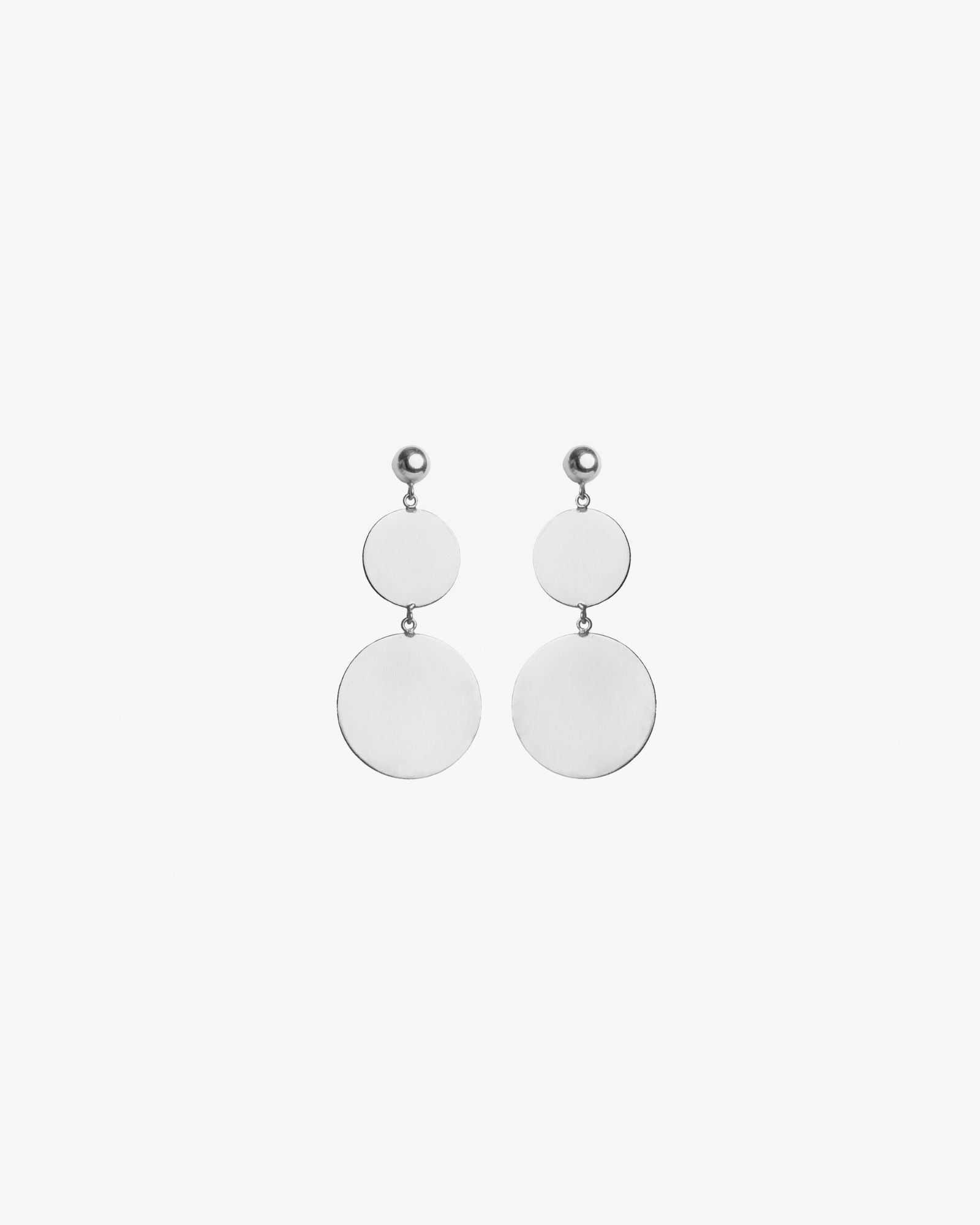 coin earring - silver tone