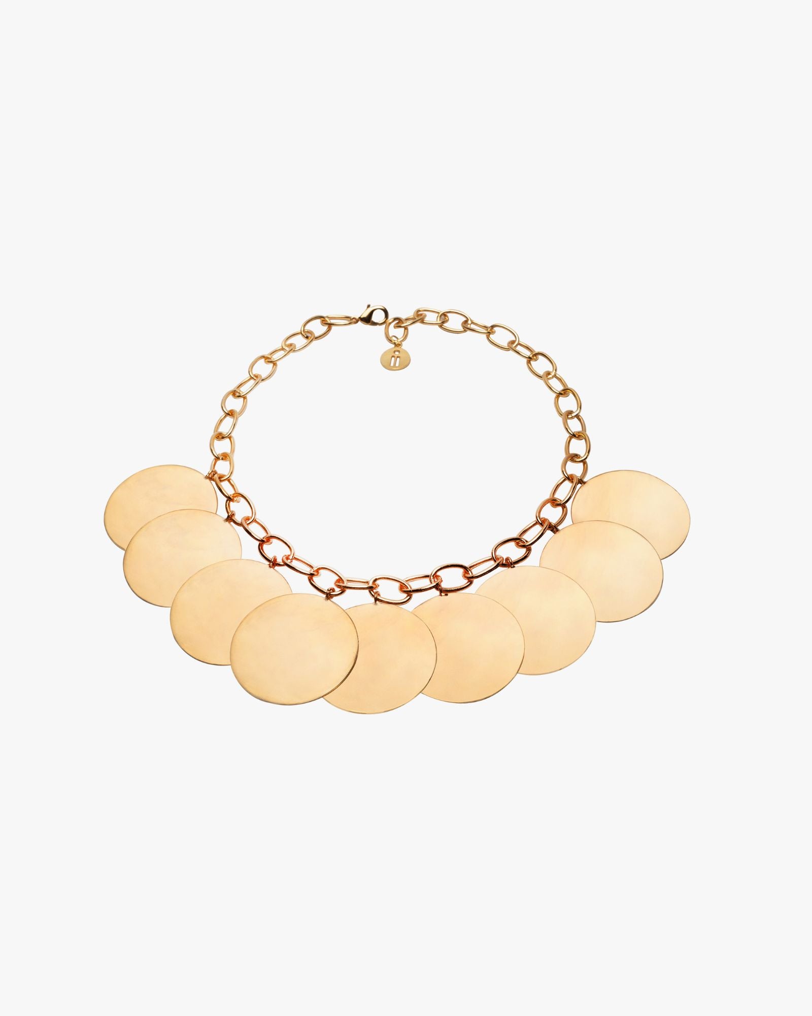 coin necklace - gold tone