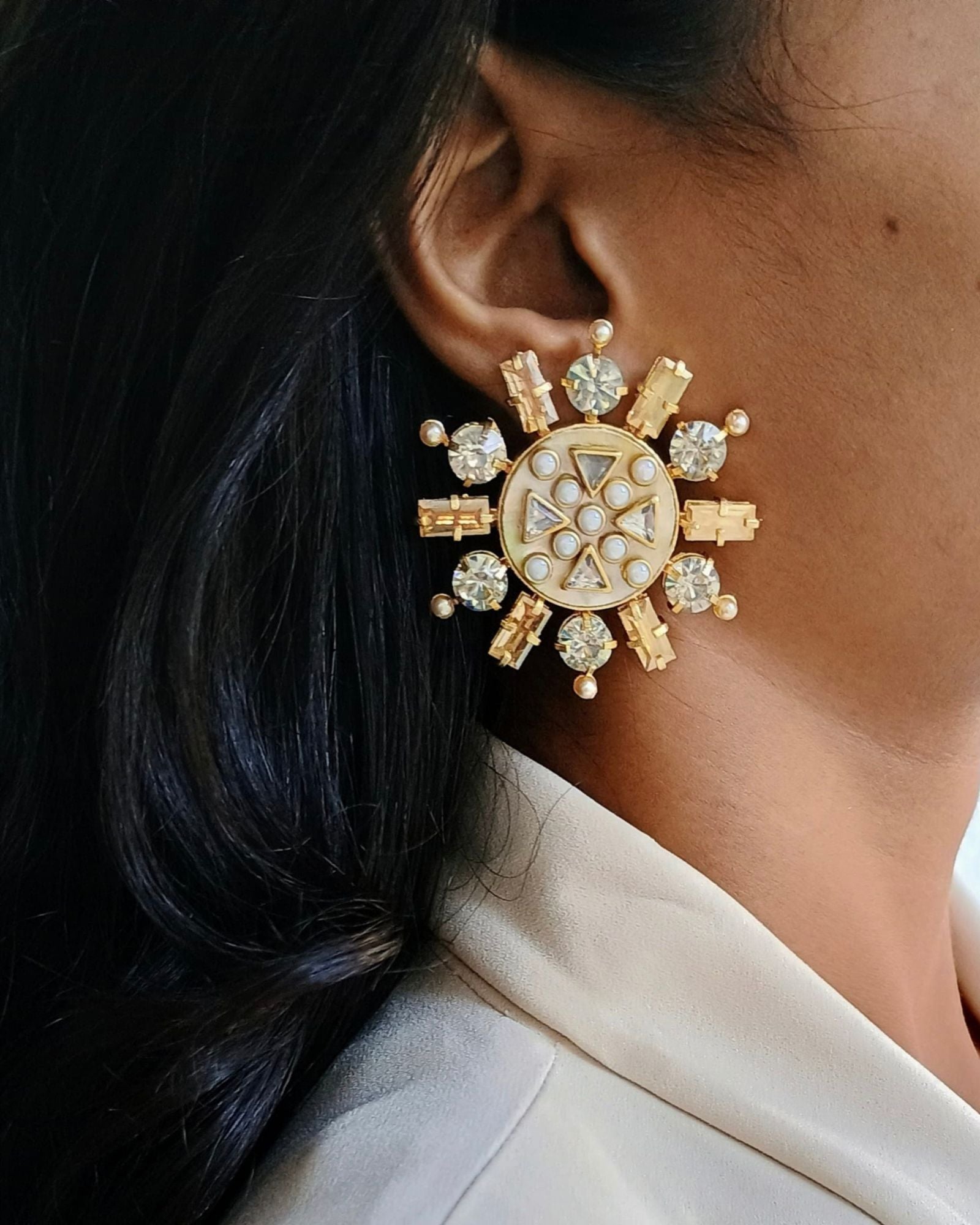 Rubaina Kundan Studs