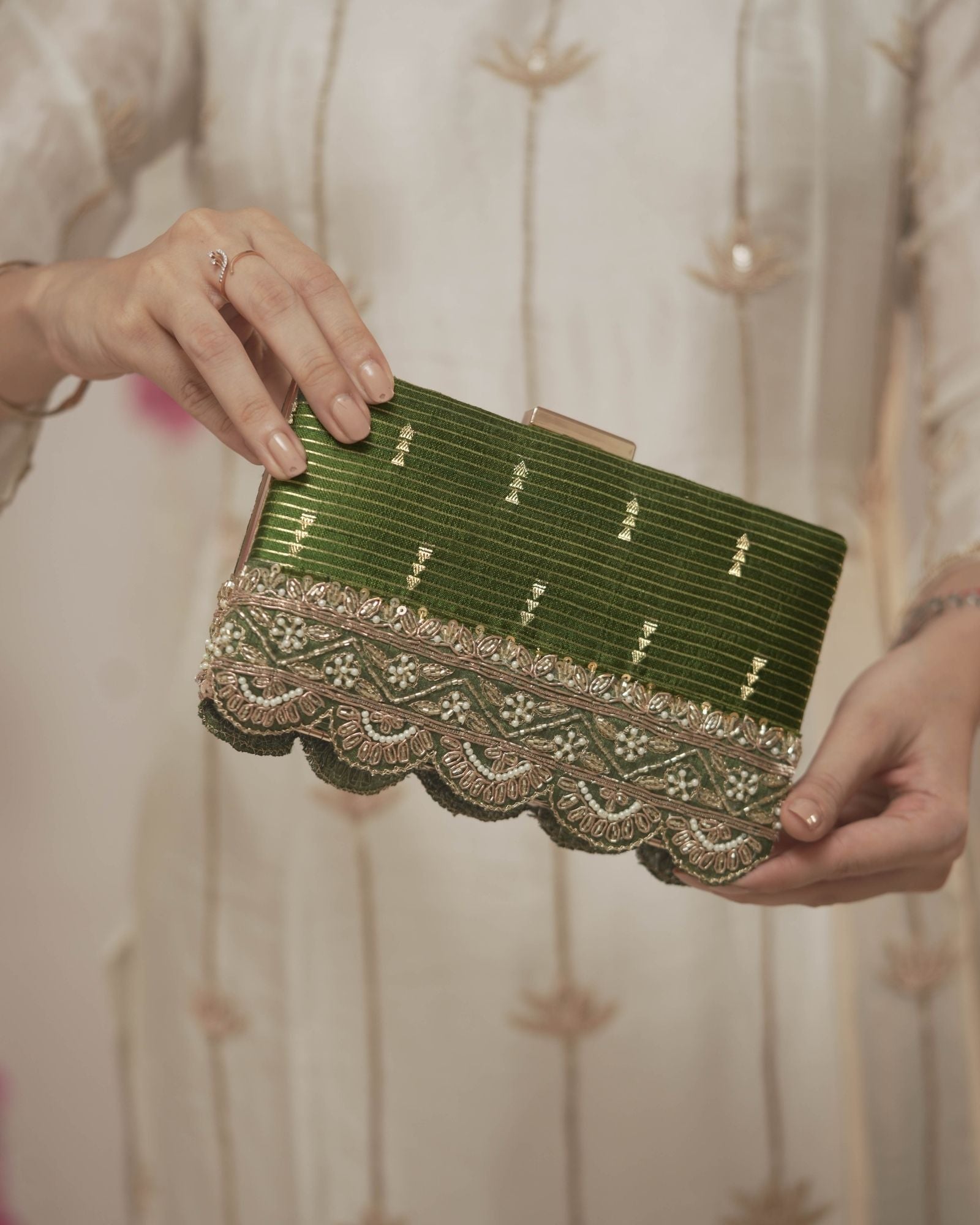 Tari Silk Box Clutch