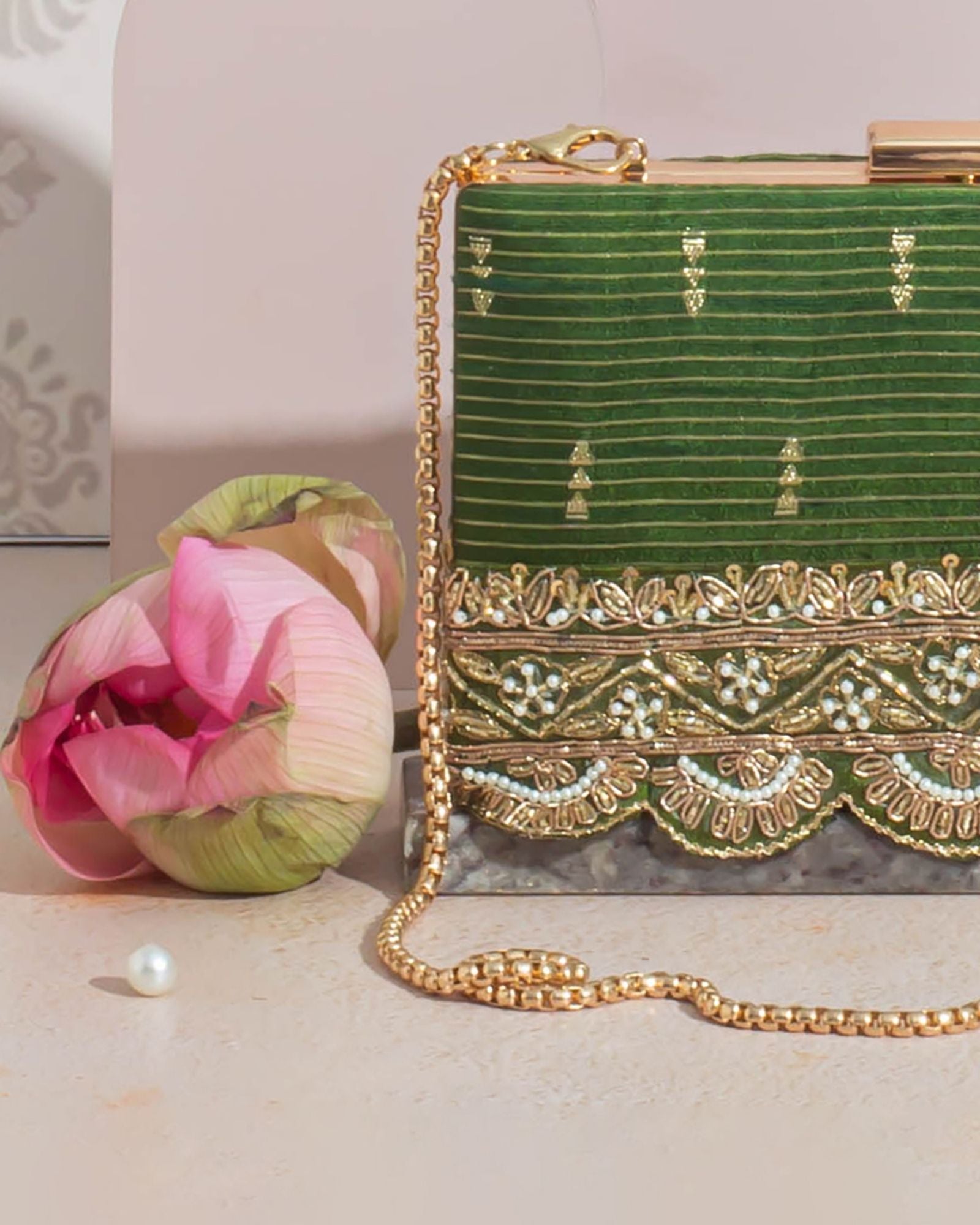 Tari Silk Box Clutch