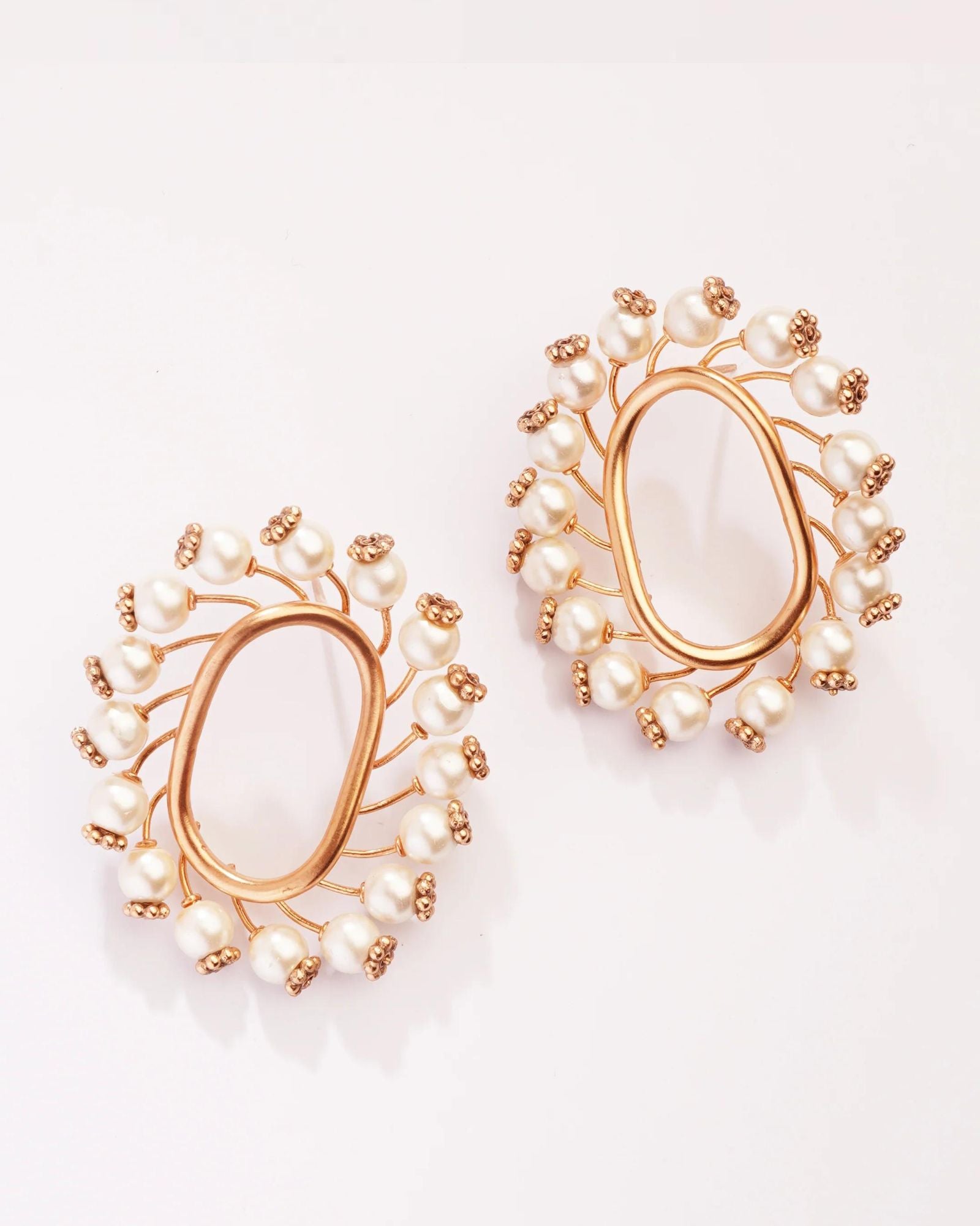 Neutron Loop Gold Plated Earrings