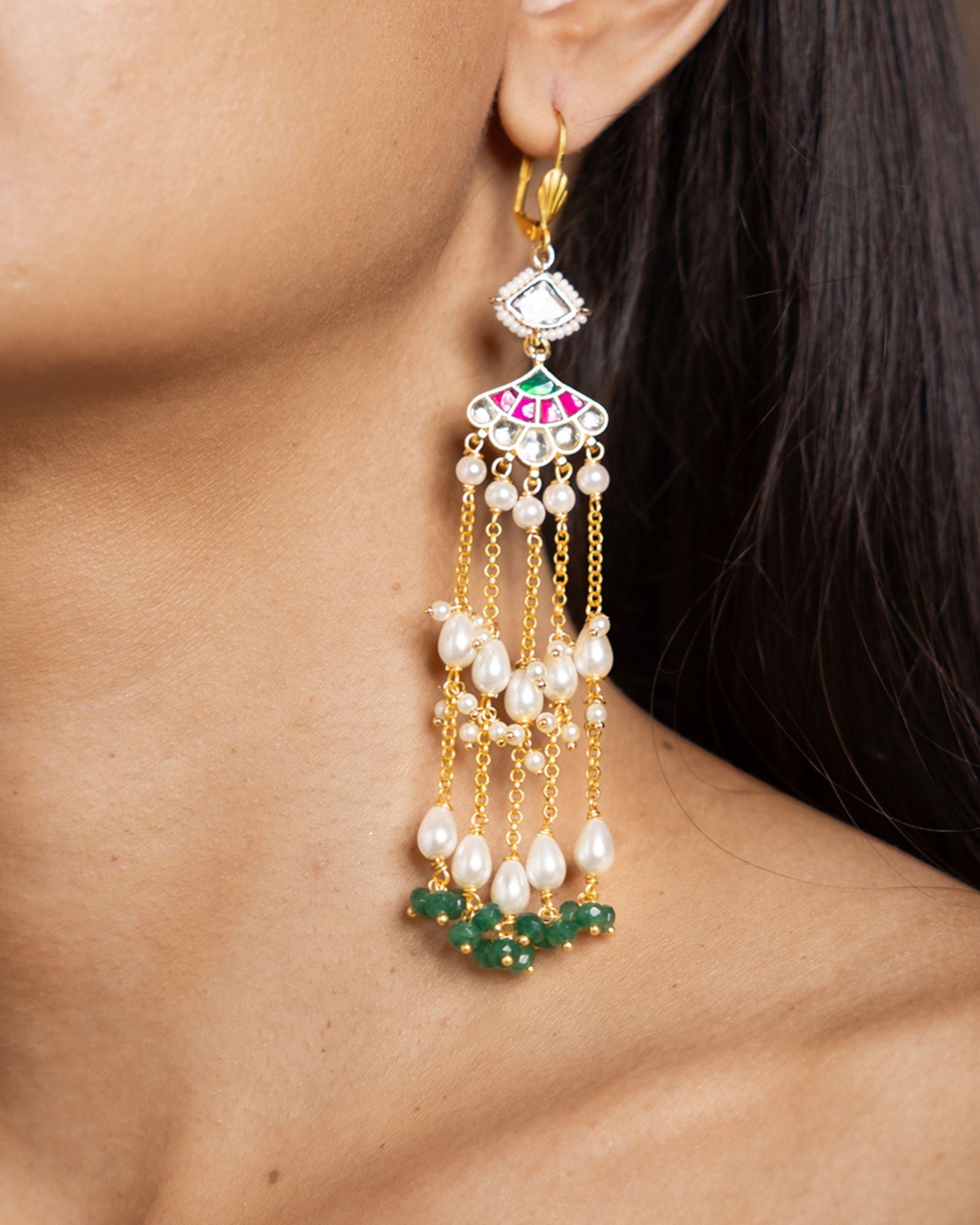 Vibrant Multi-Colour Dangler Earrings