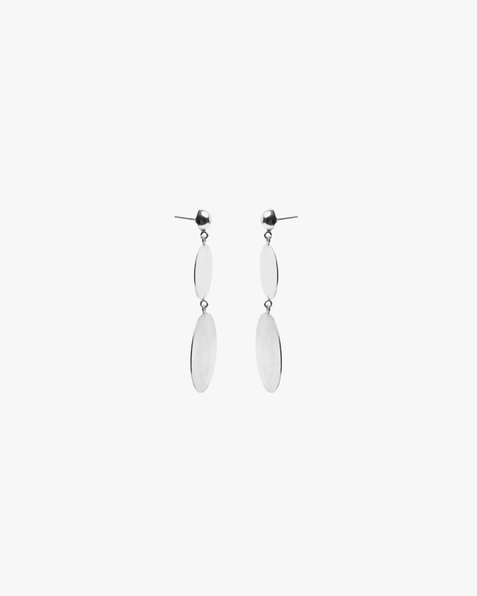 coin earring - silver tone