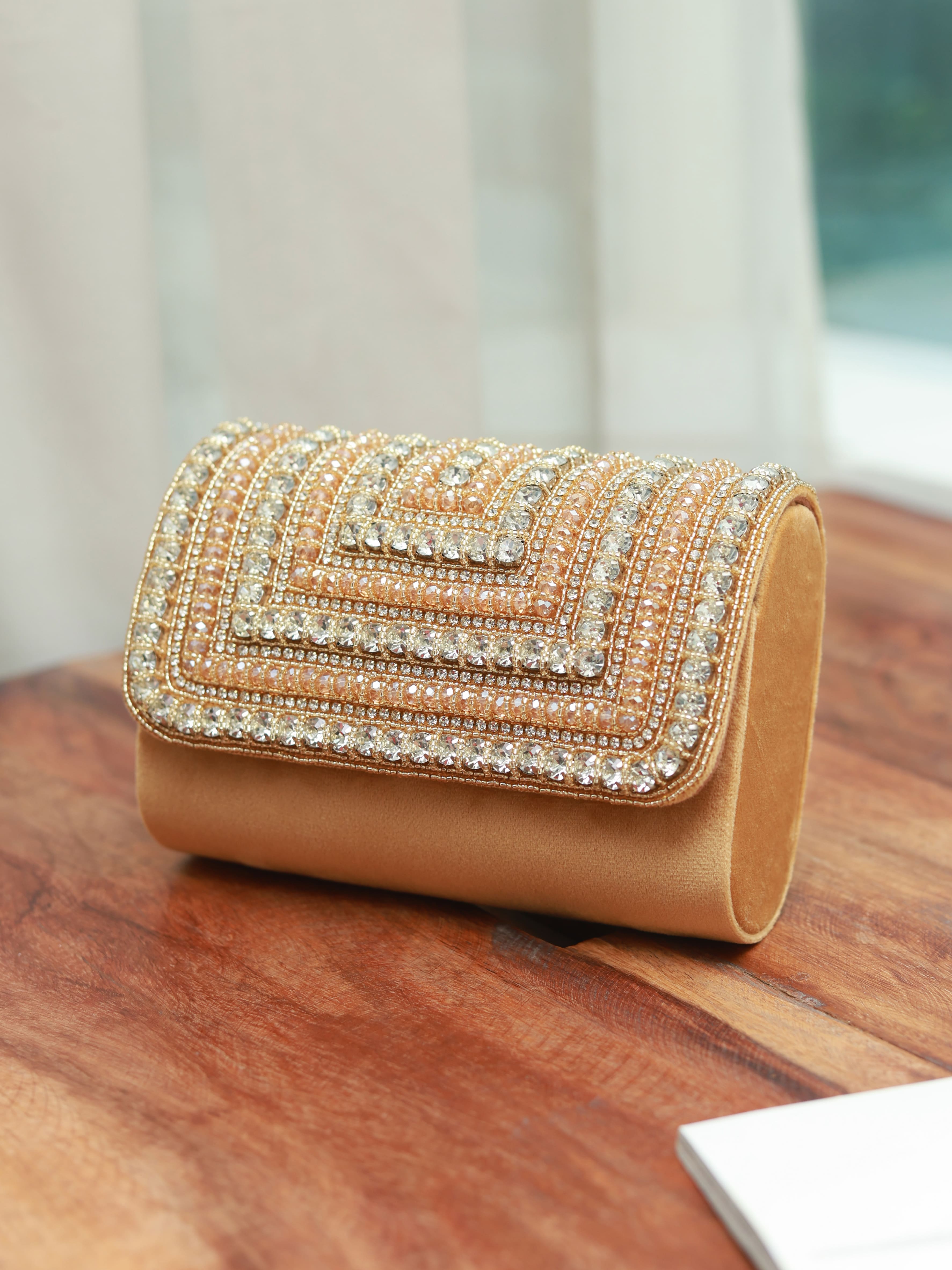 Nysa Embellished Flap over Clutch Bag