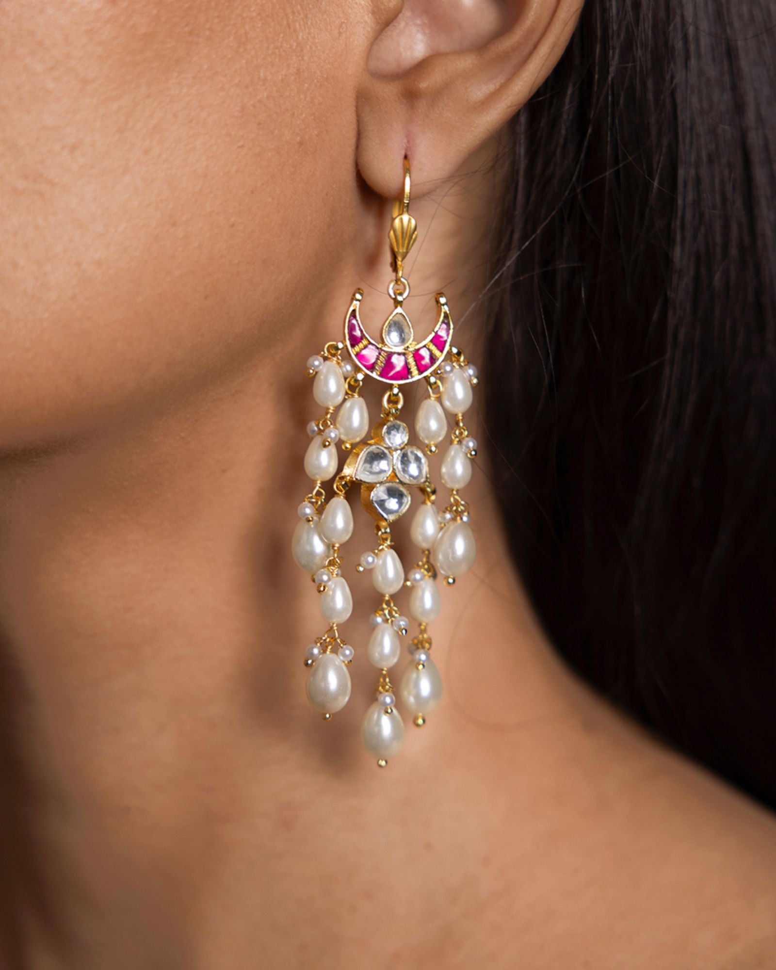 Elegant White Dangler Earrings