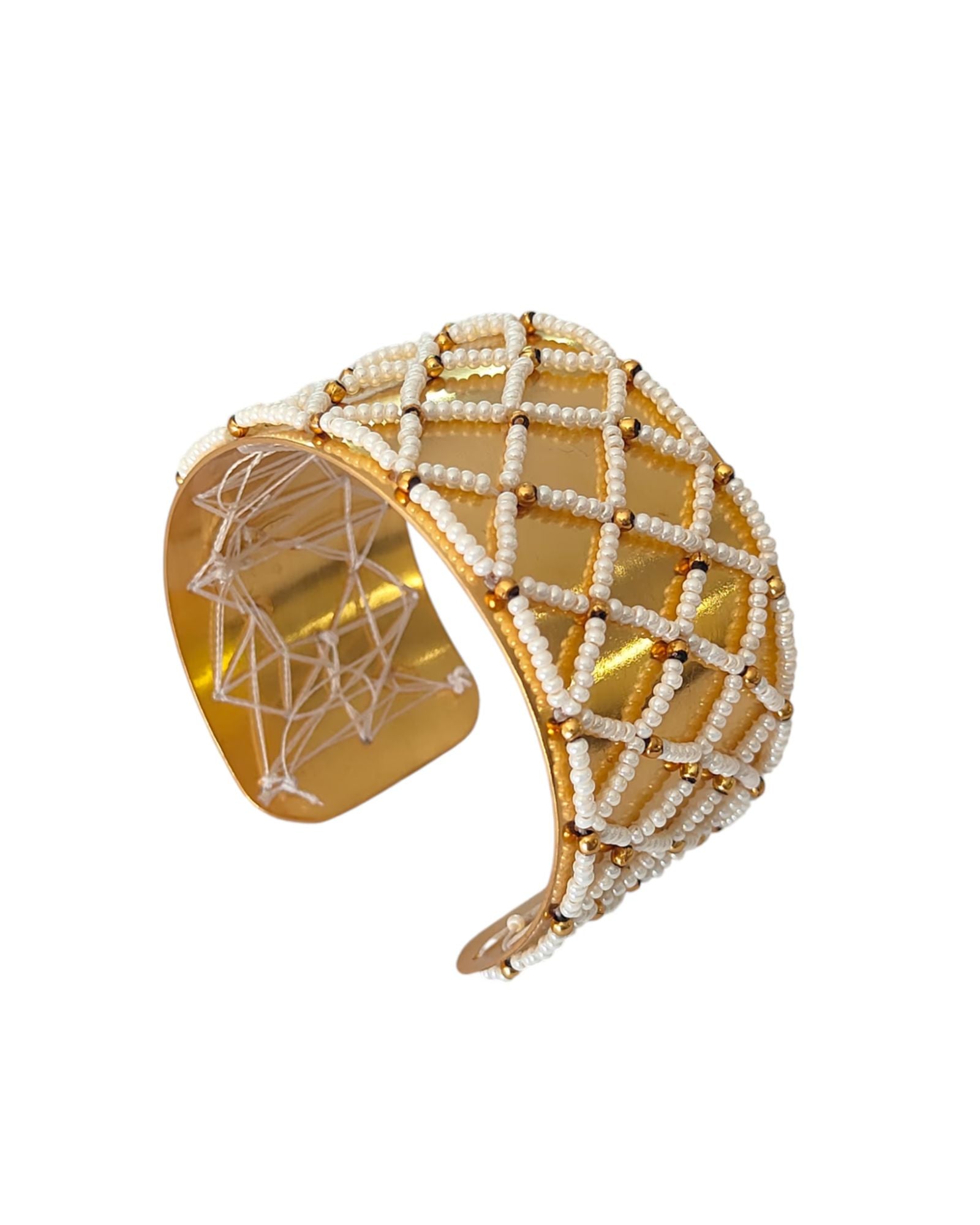 Moti Jaal-Puwai Cuff Bangle