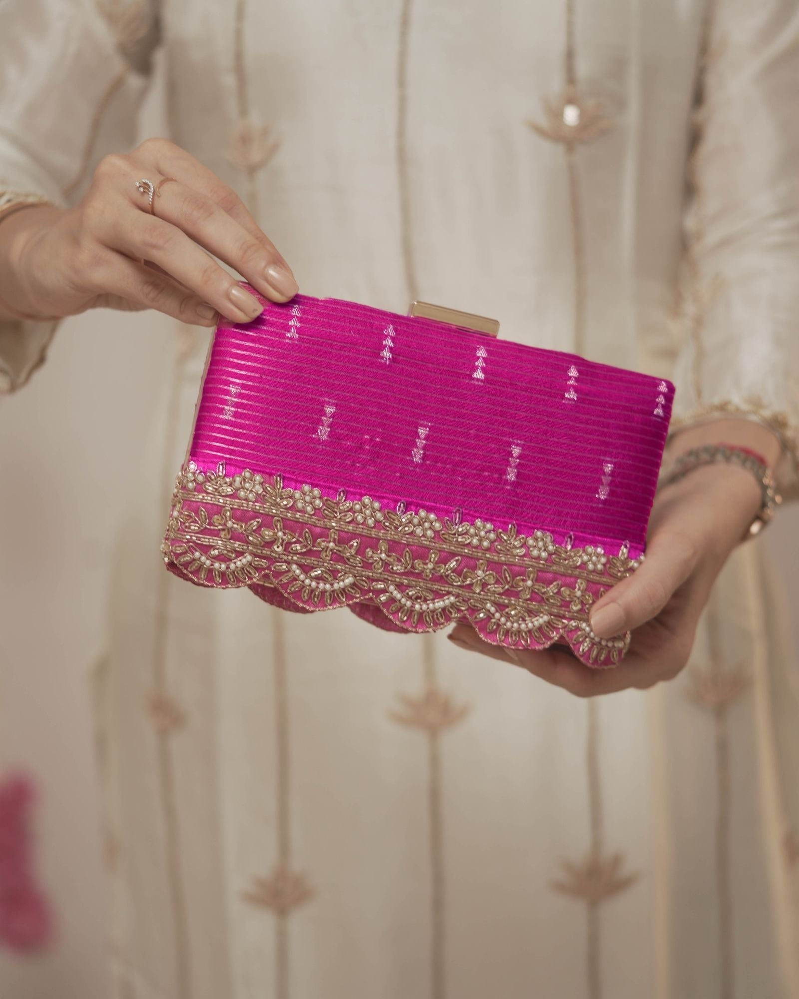 Tari Silk Box Clutch