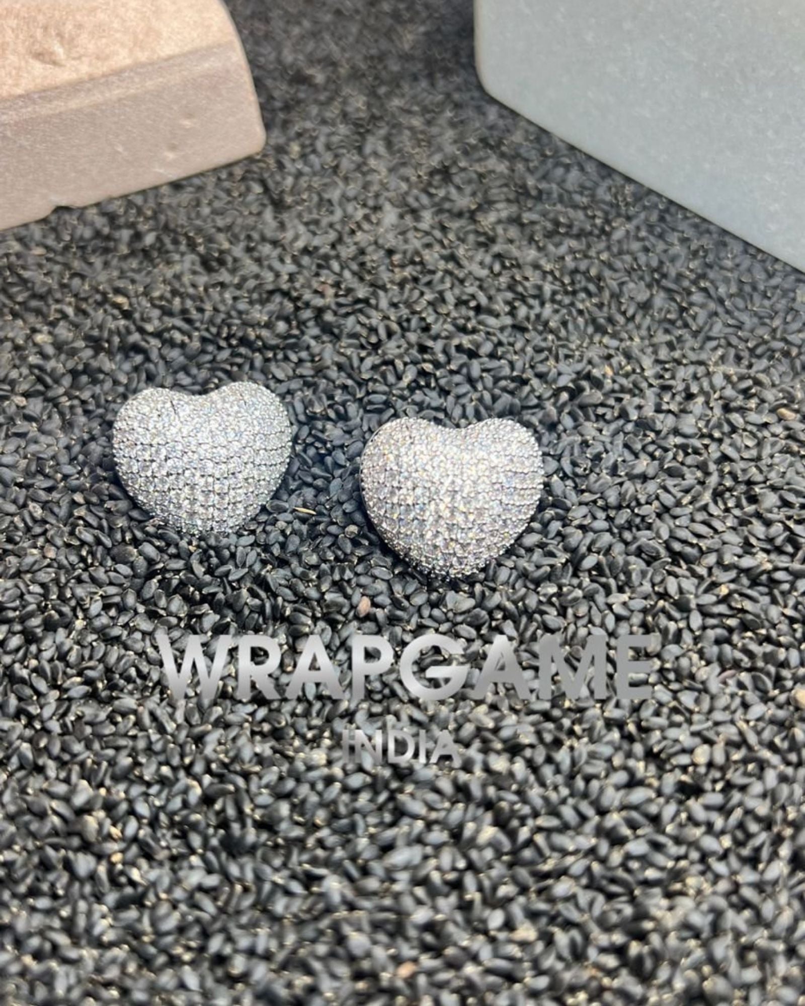 Iced Out Heart Earrings