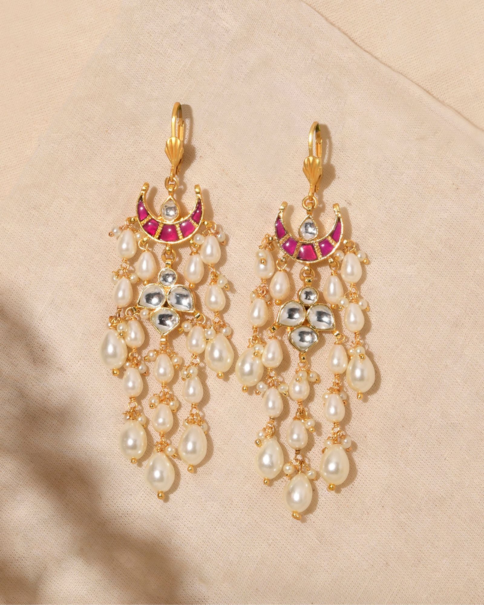 Elegant White Dangler Earrings