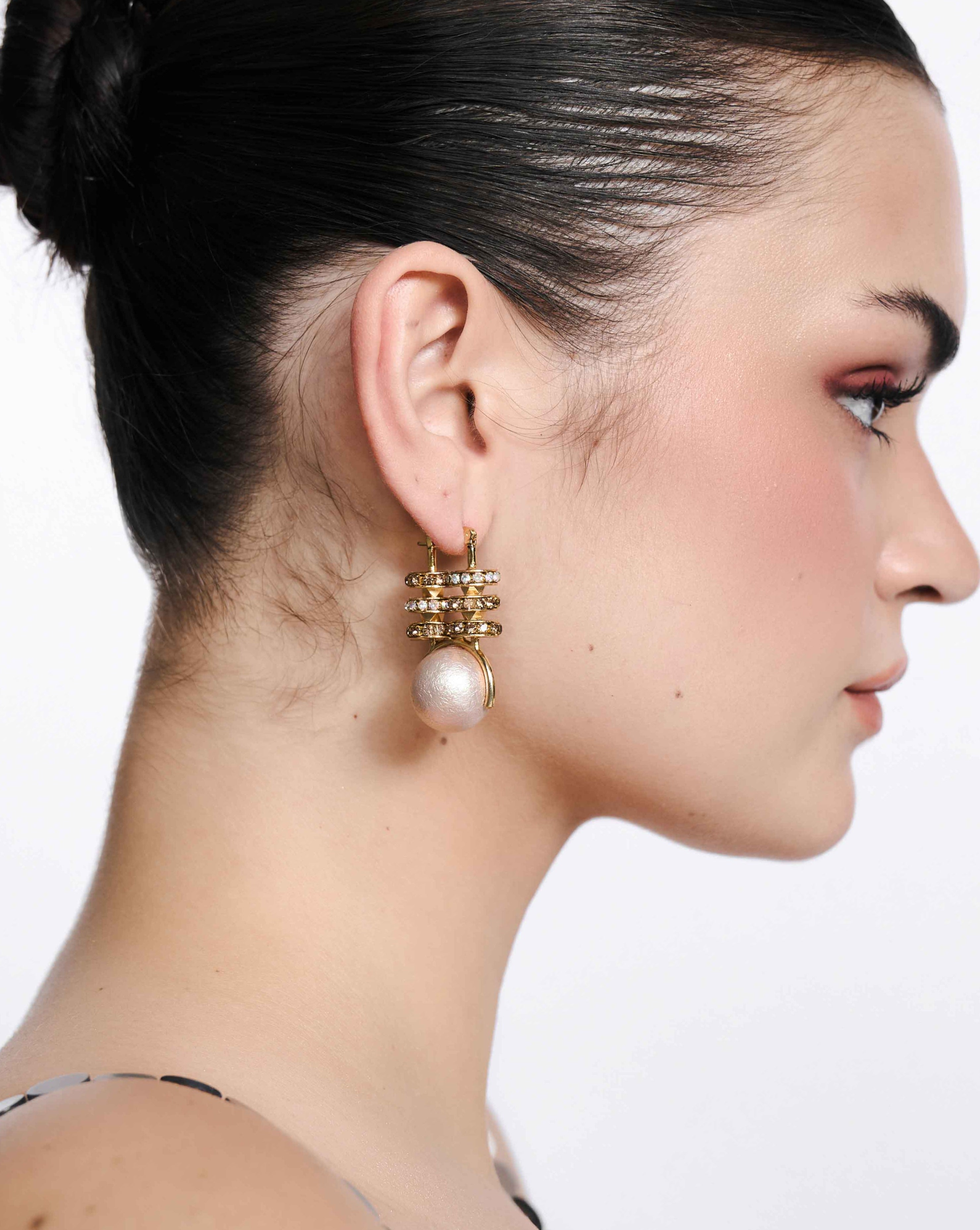 Pearl look earrings shop