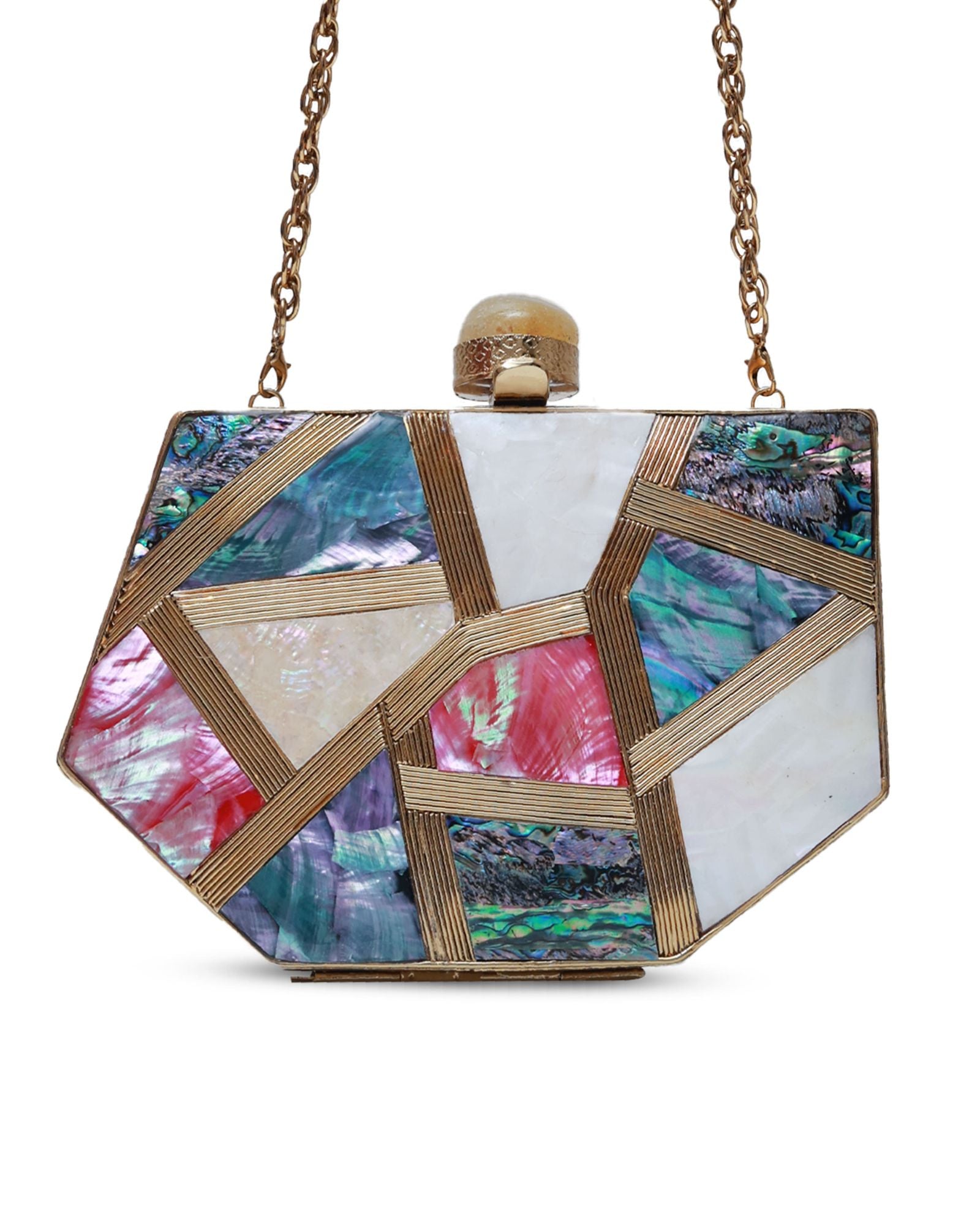 Emily Multicolor Mother of Pearl Clutch