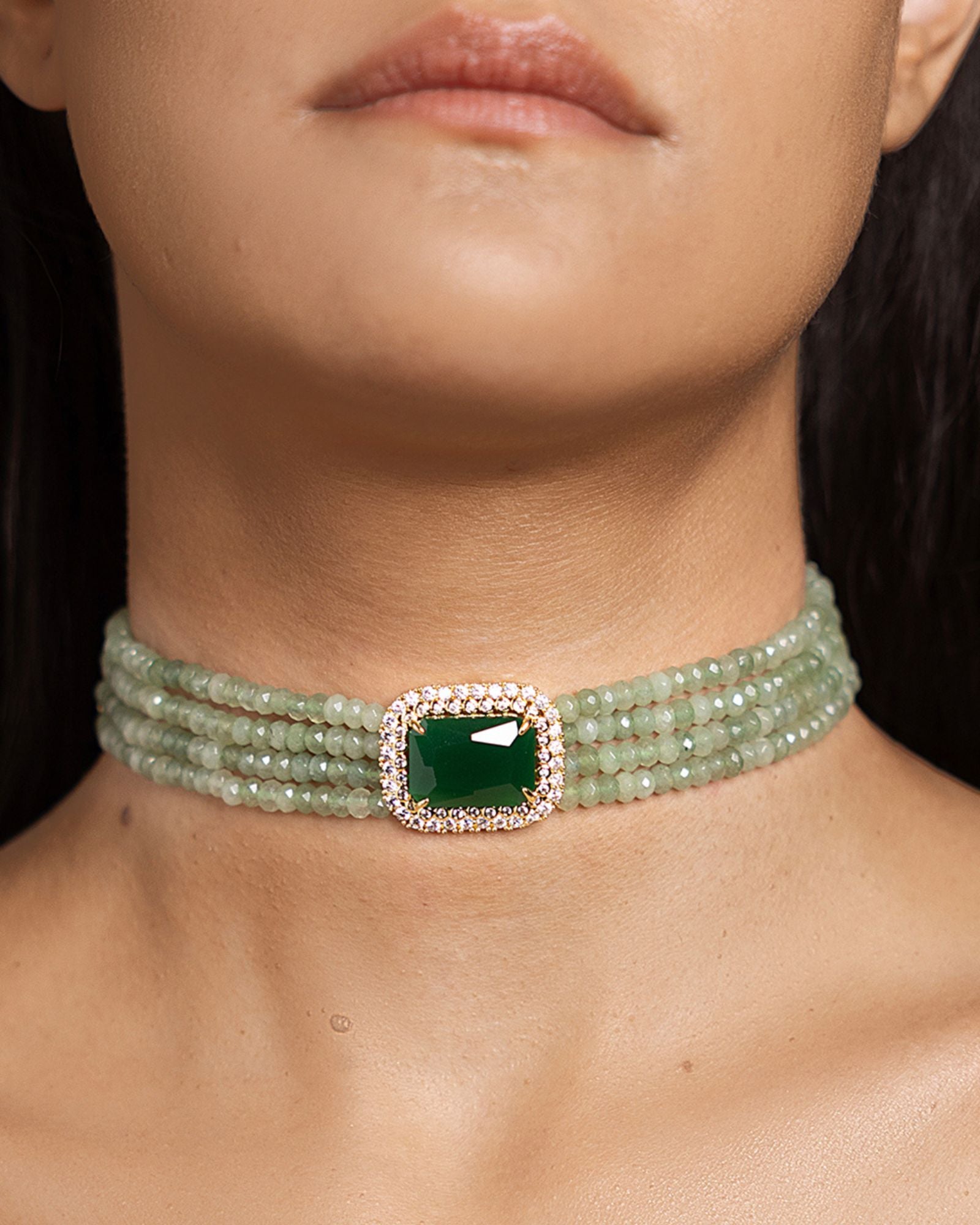 Elegant Green Choker