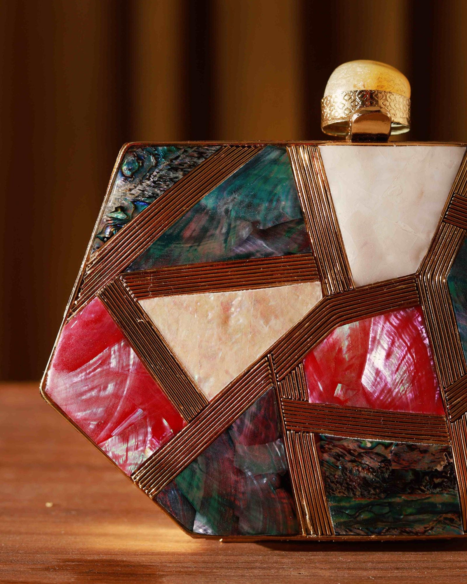 Emily Multicolor Mother of Pearl Clutch