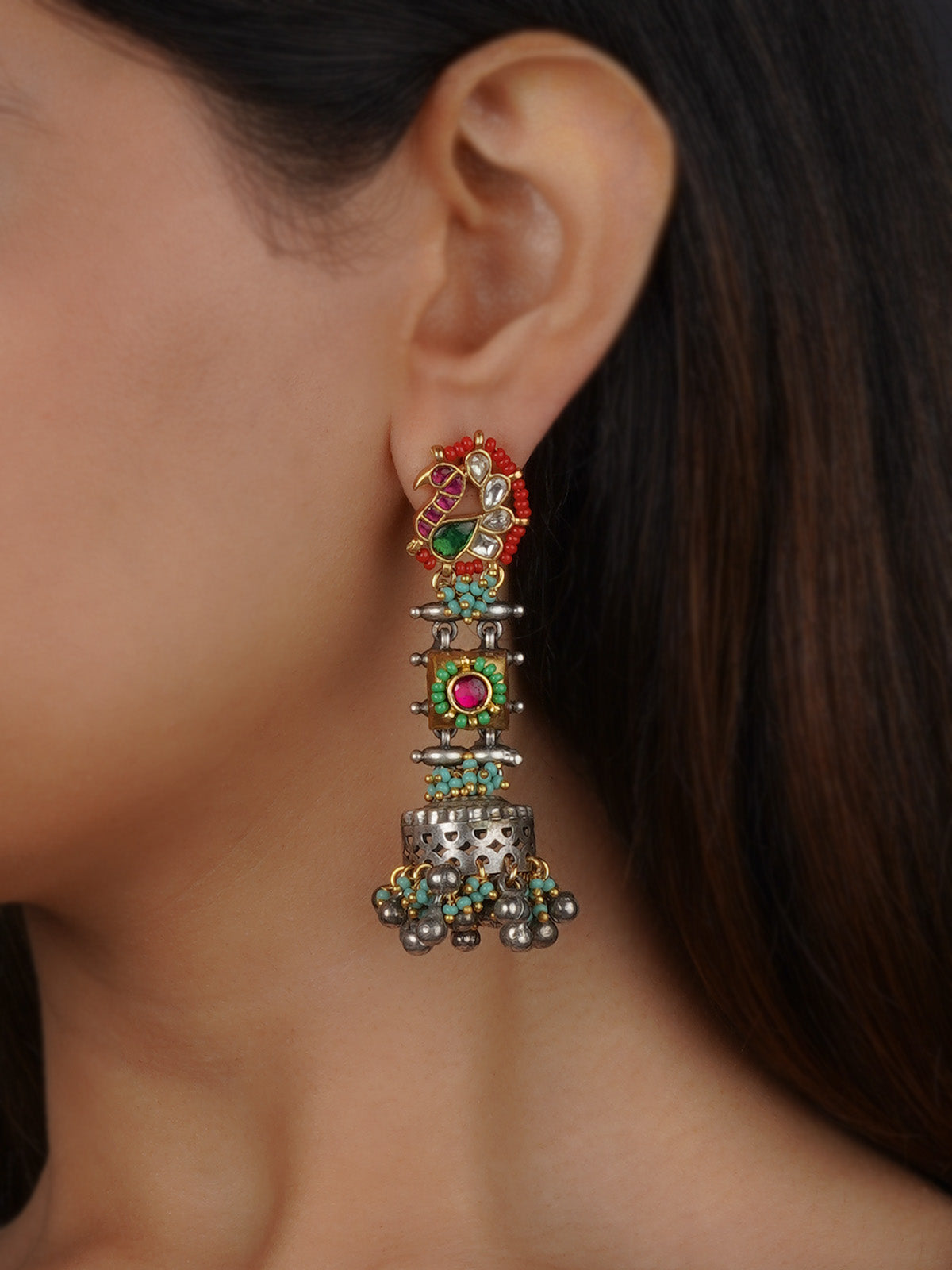 Multicolor Tribal Earrings - EK-SFEAR404M