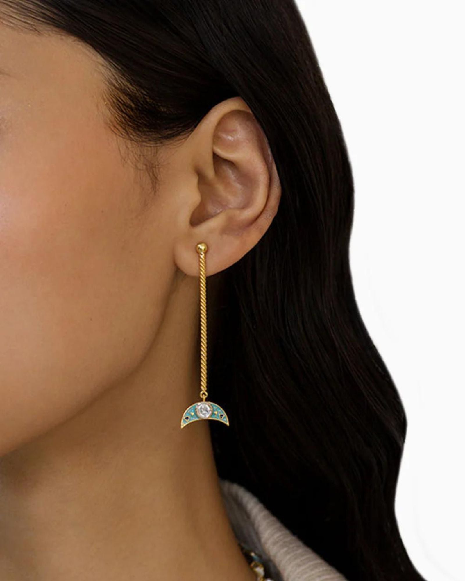 Moon Twirl Earring