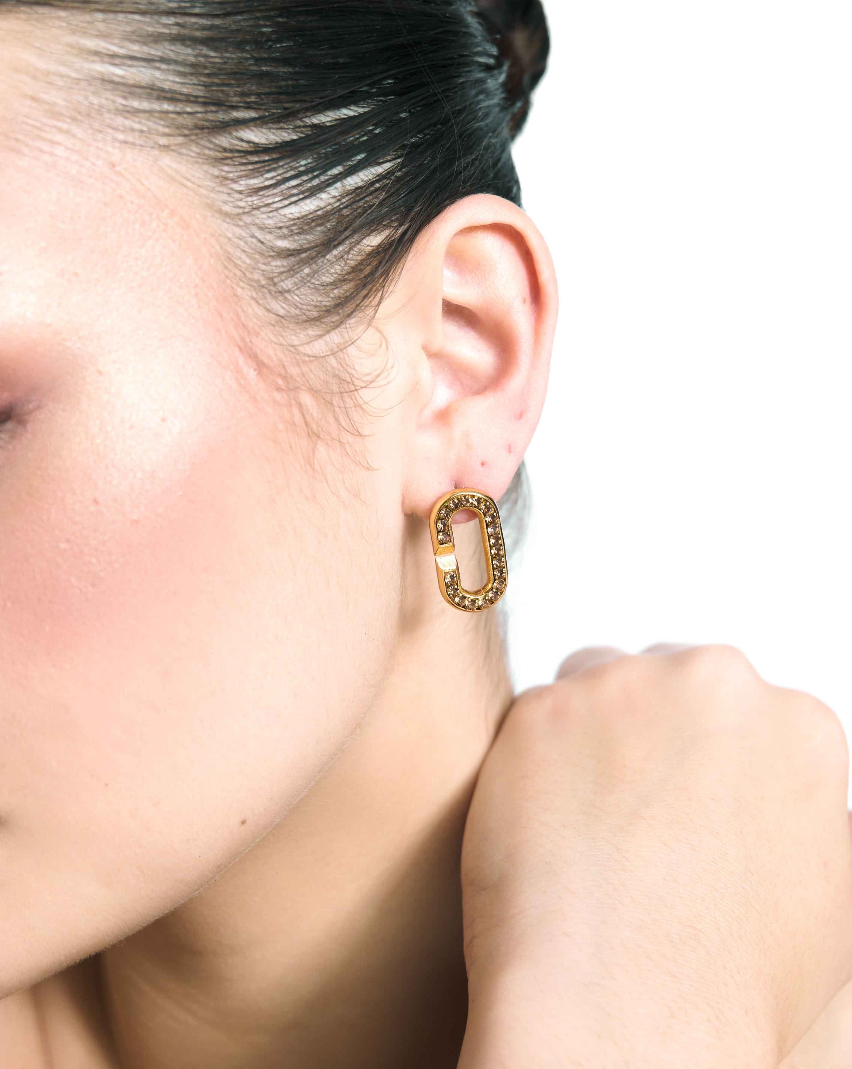 Stellar Link Earrings In Gold