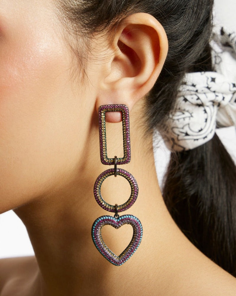 Playa Megano King Heart Earrings