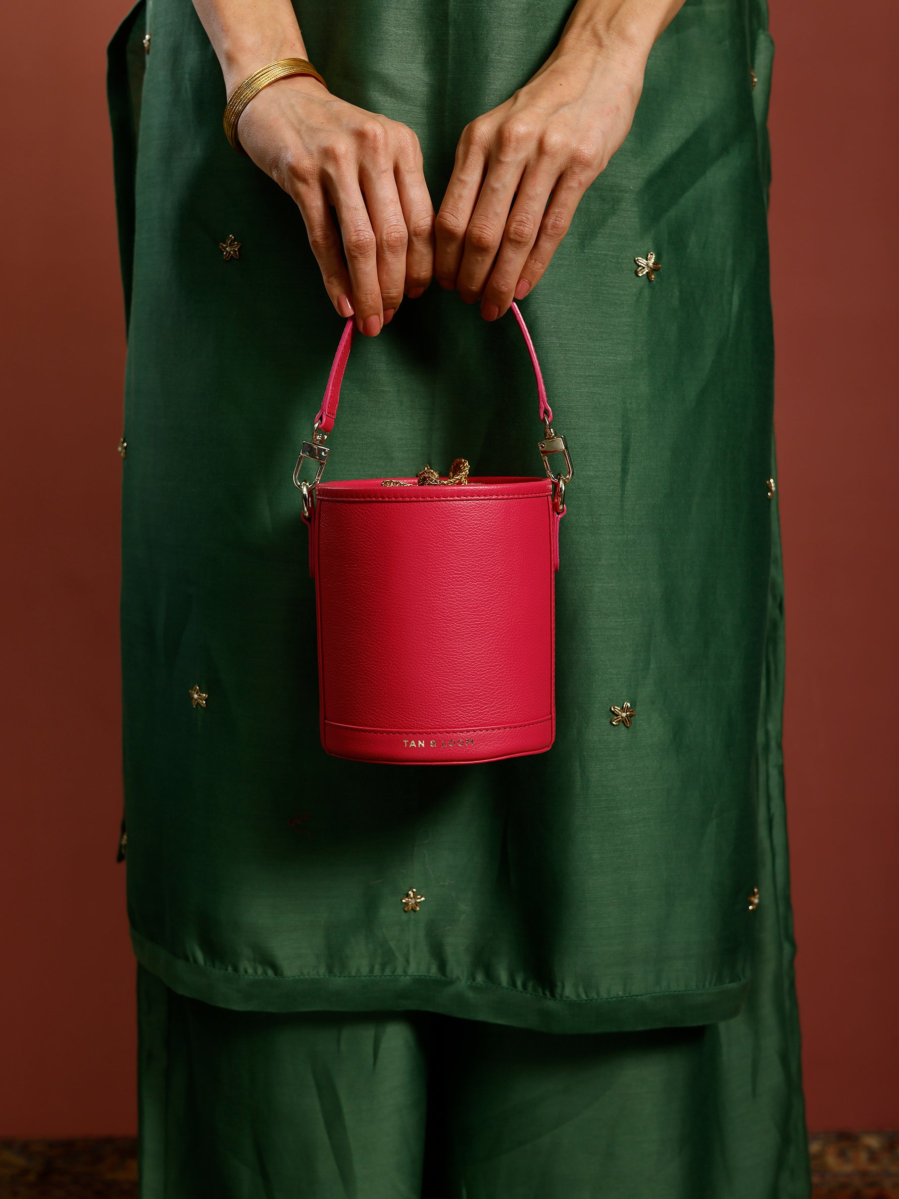 Barrel Potli Leather Bag