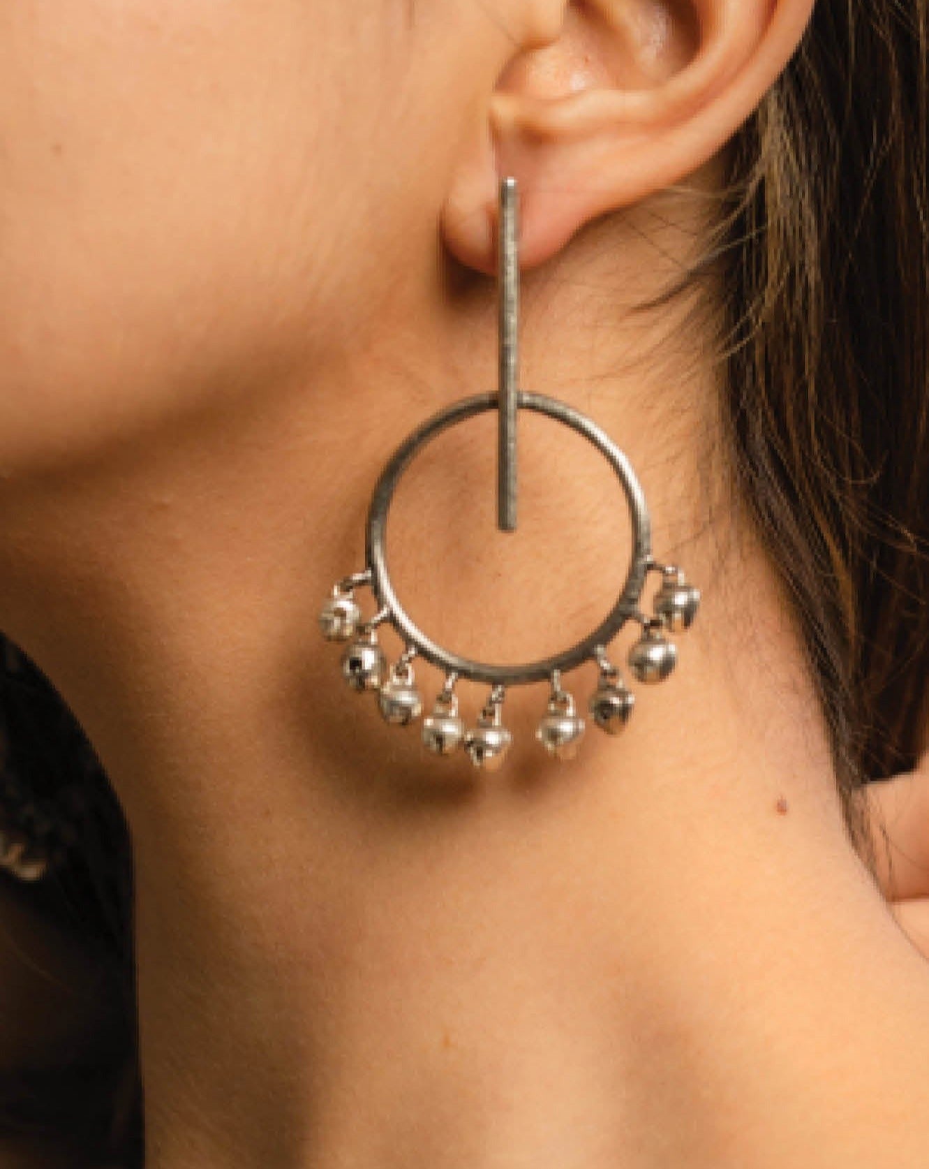 Stick And Circle Earrings