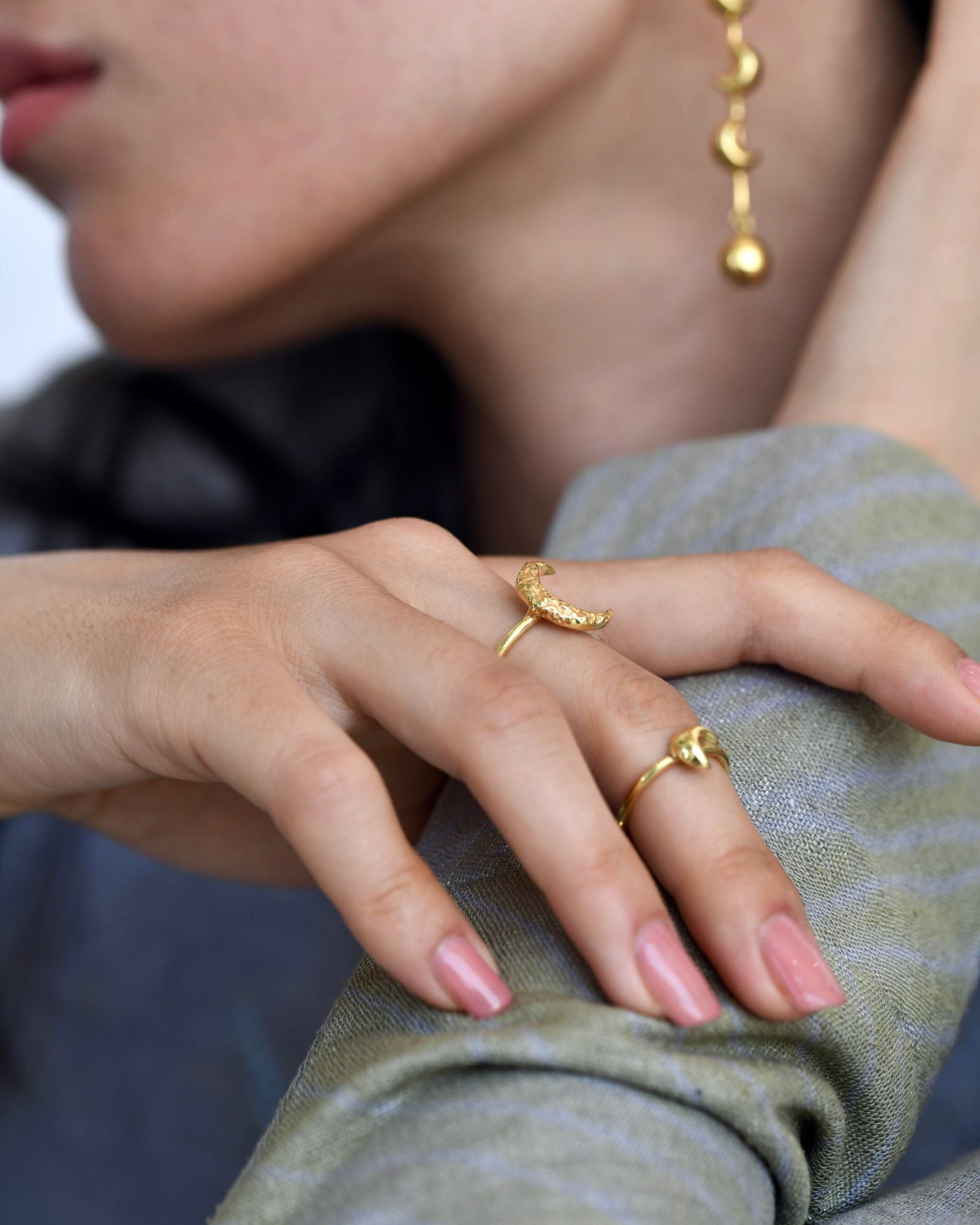 Crescent moon Ring