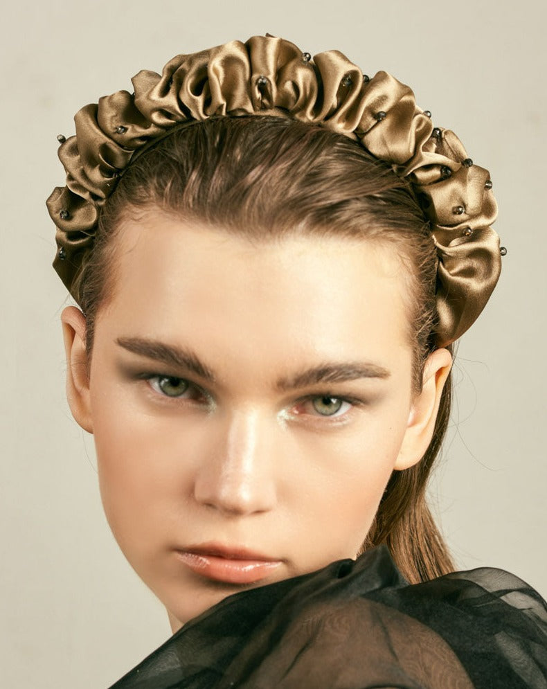 Ruffled Satin Hairband