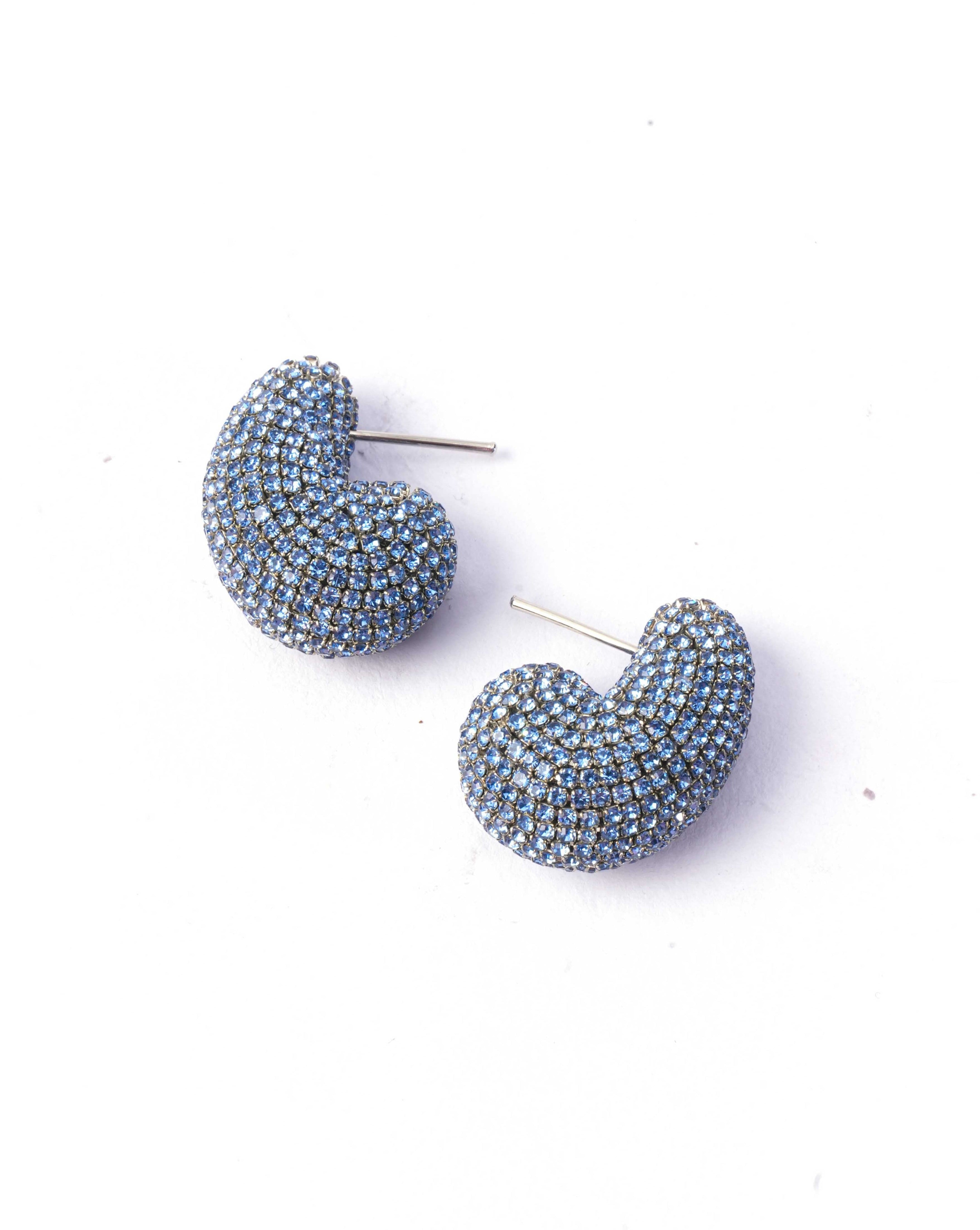 Nano Kaju Earrings In Cerulean Blue