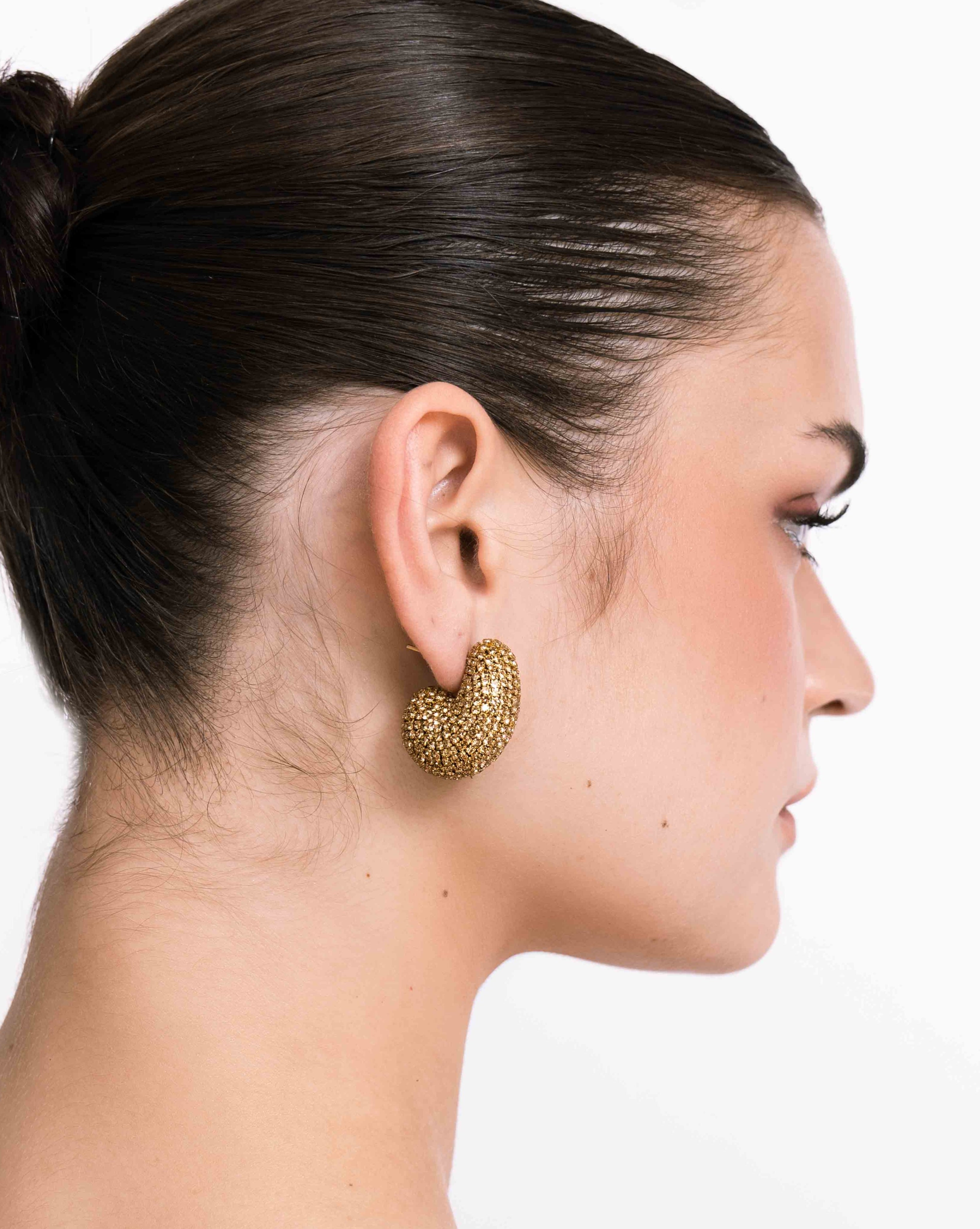 Nano Kaju Earrings In Champagne Gold