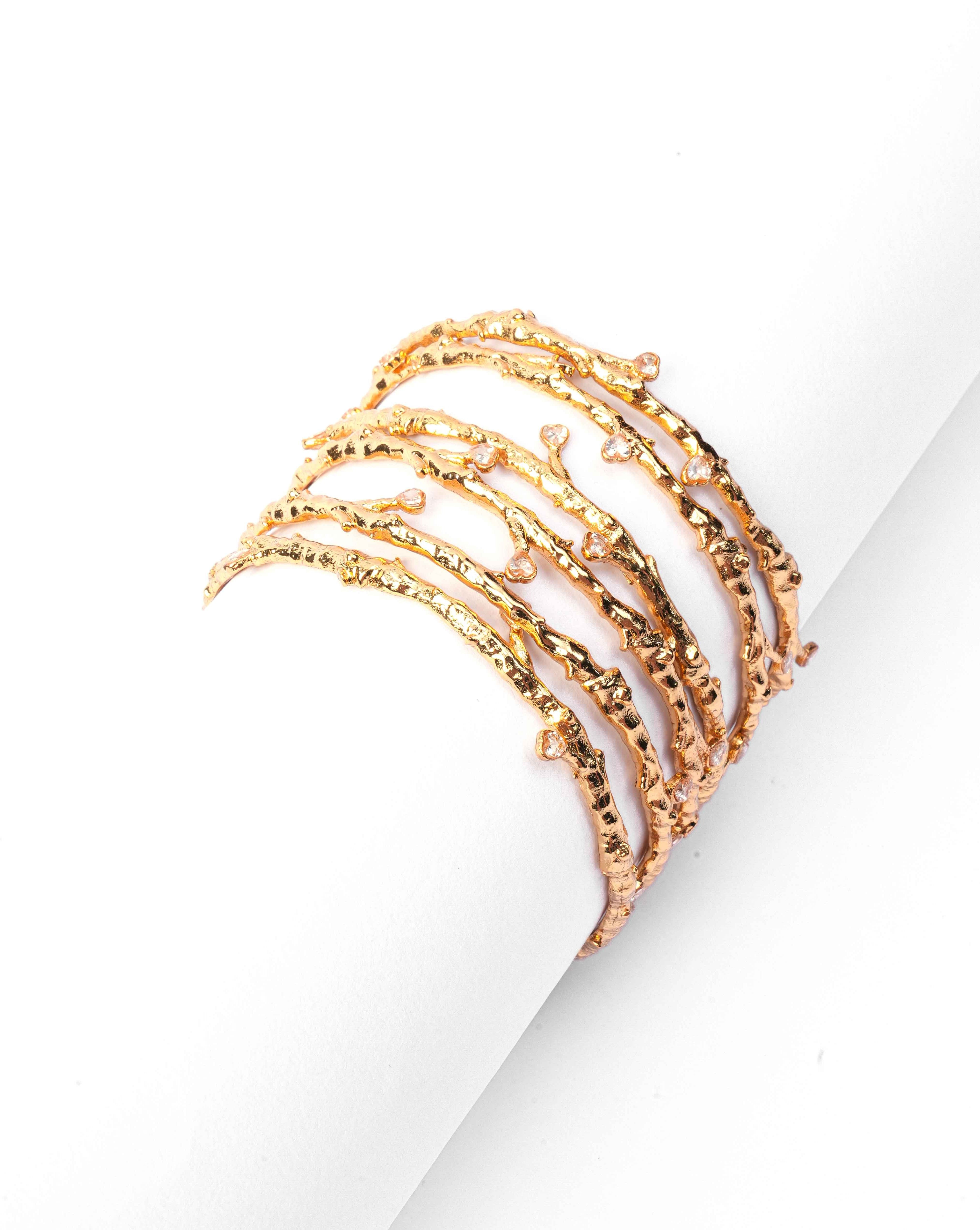 Vine Crest Bangles (Set Of 6)