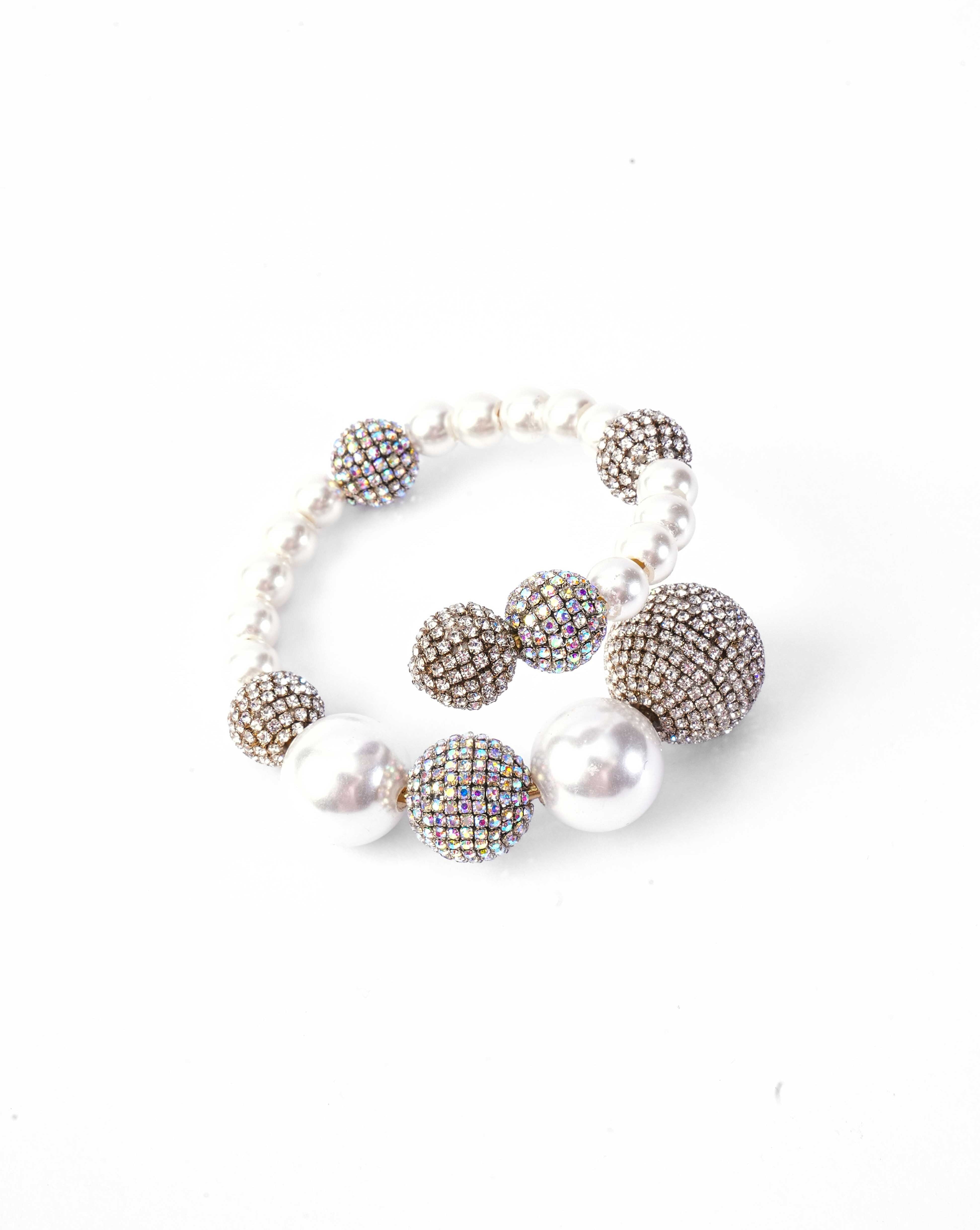 Aurora Wrap Bracelet In Sparkling White
