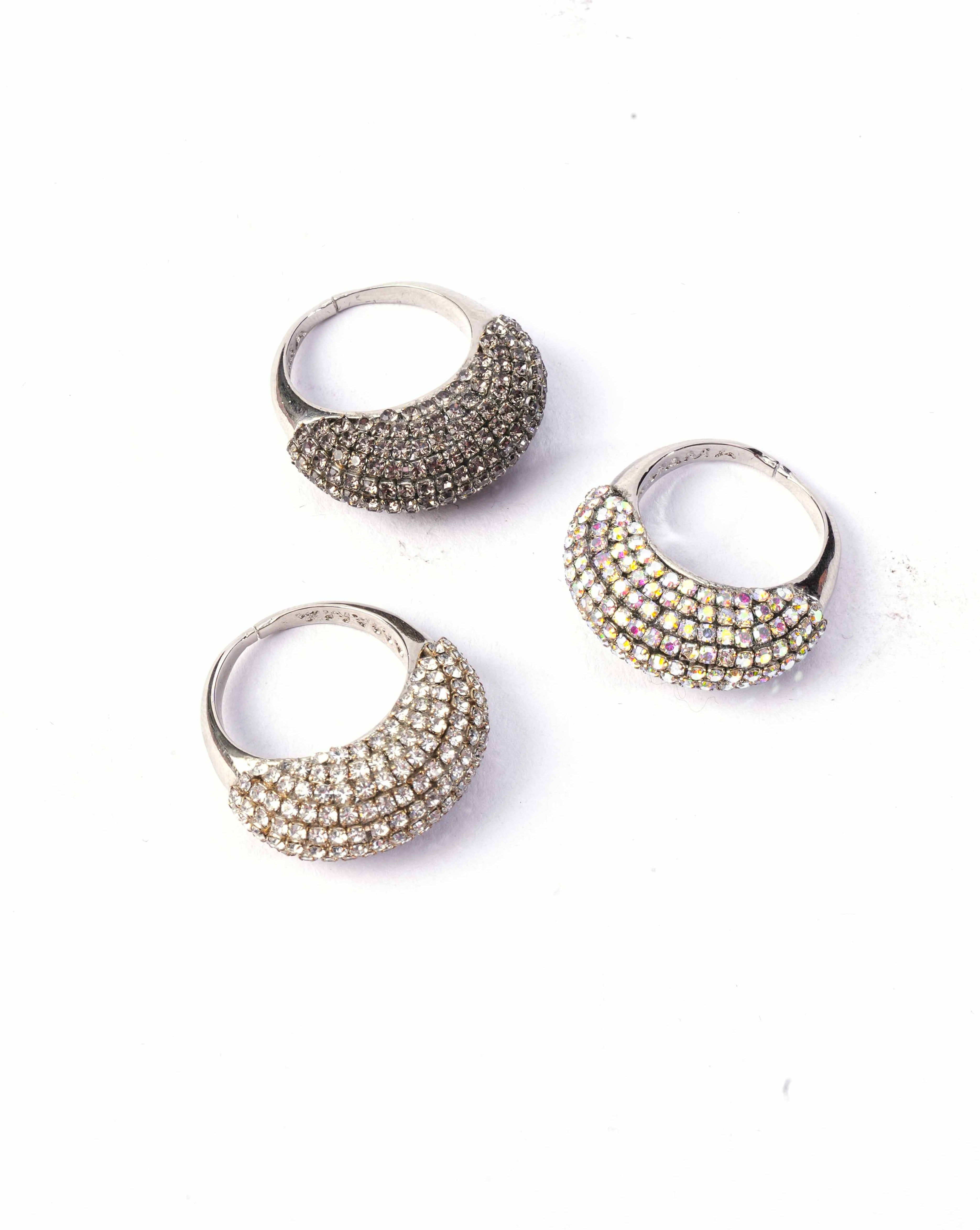 Nova Rings In Sparkling White (Set Of 3)