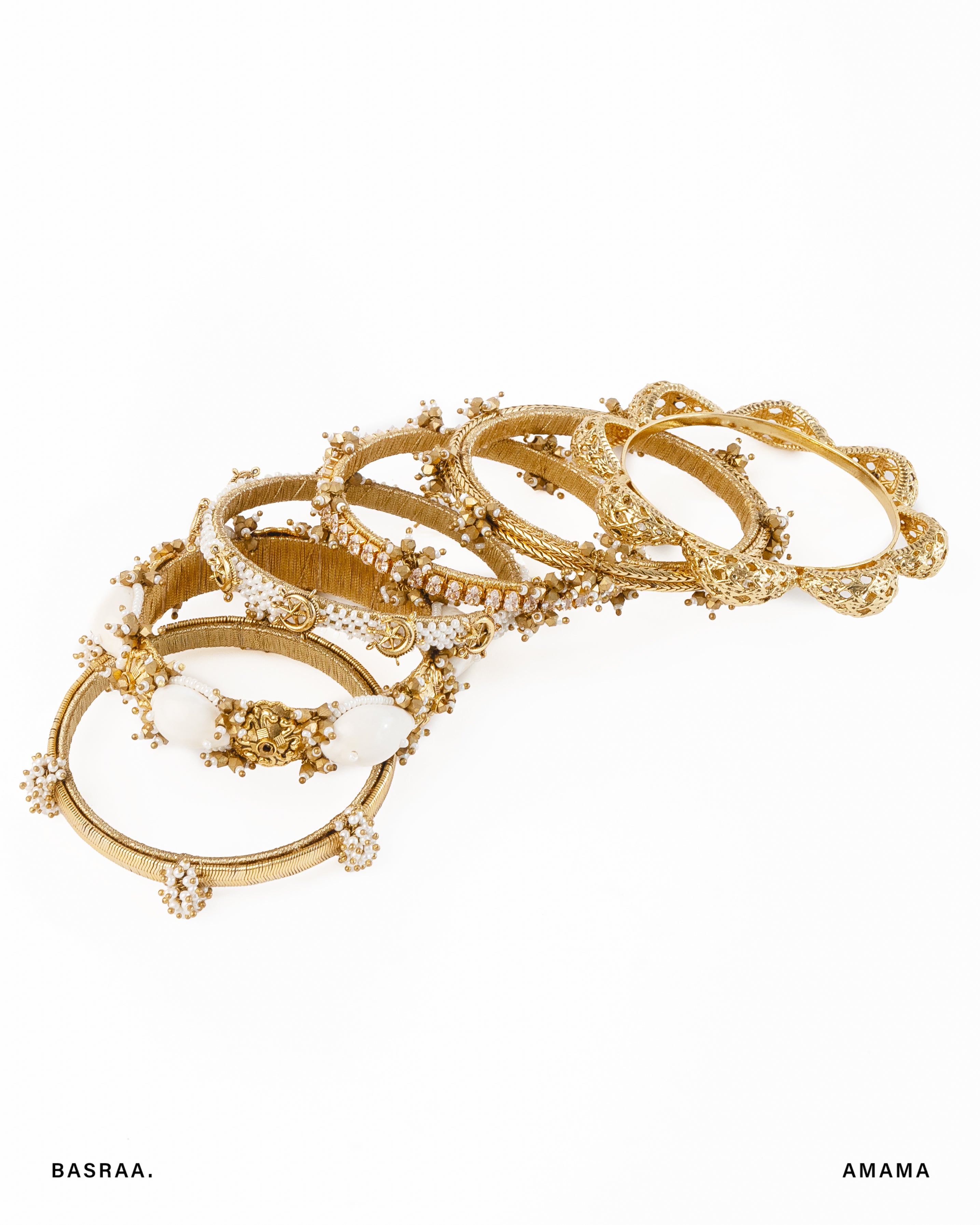 Basra Rattan Bangle Set (Set of 6)