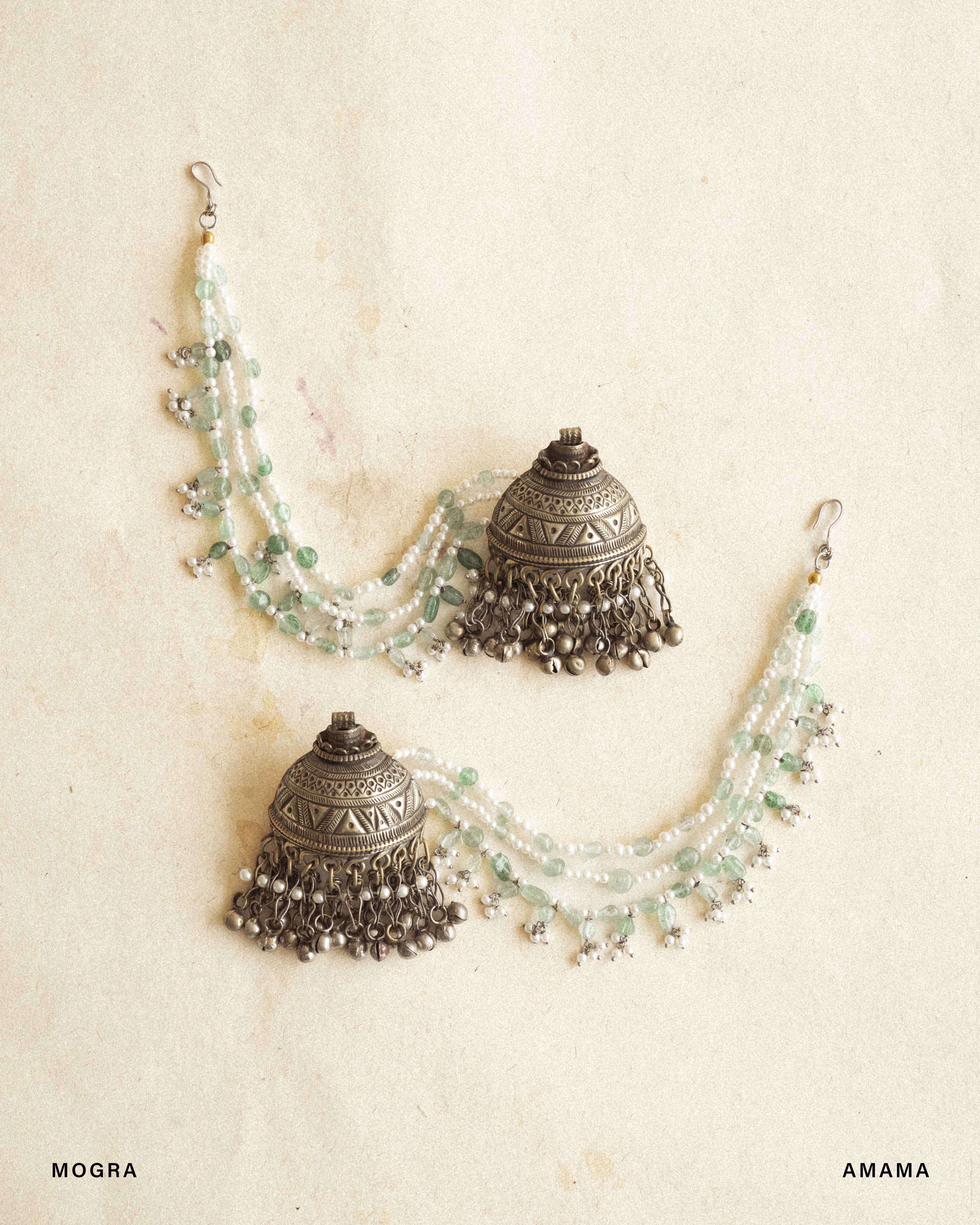 Afghani Sahara Jhumki In Green