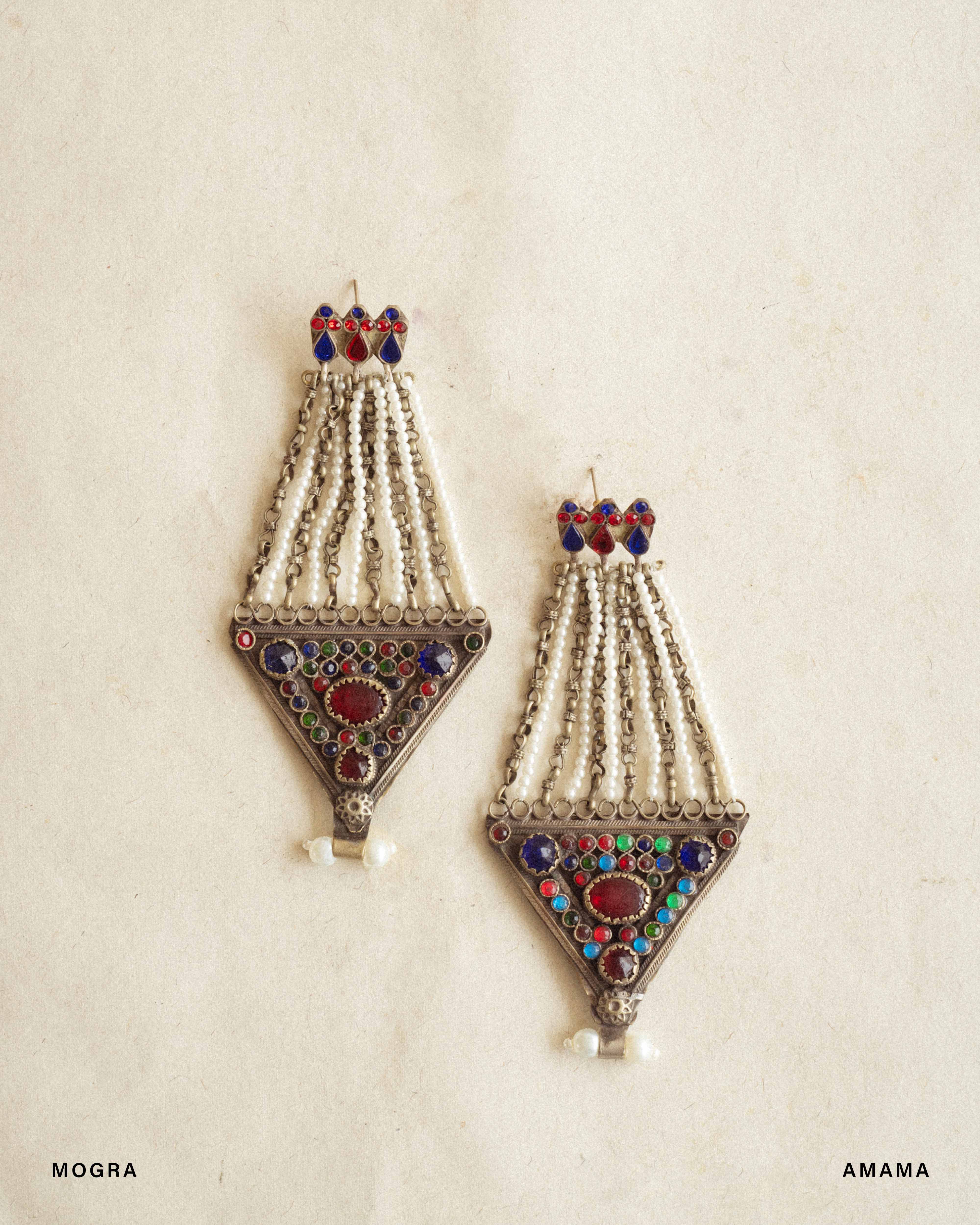 Afghan passa earrings