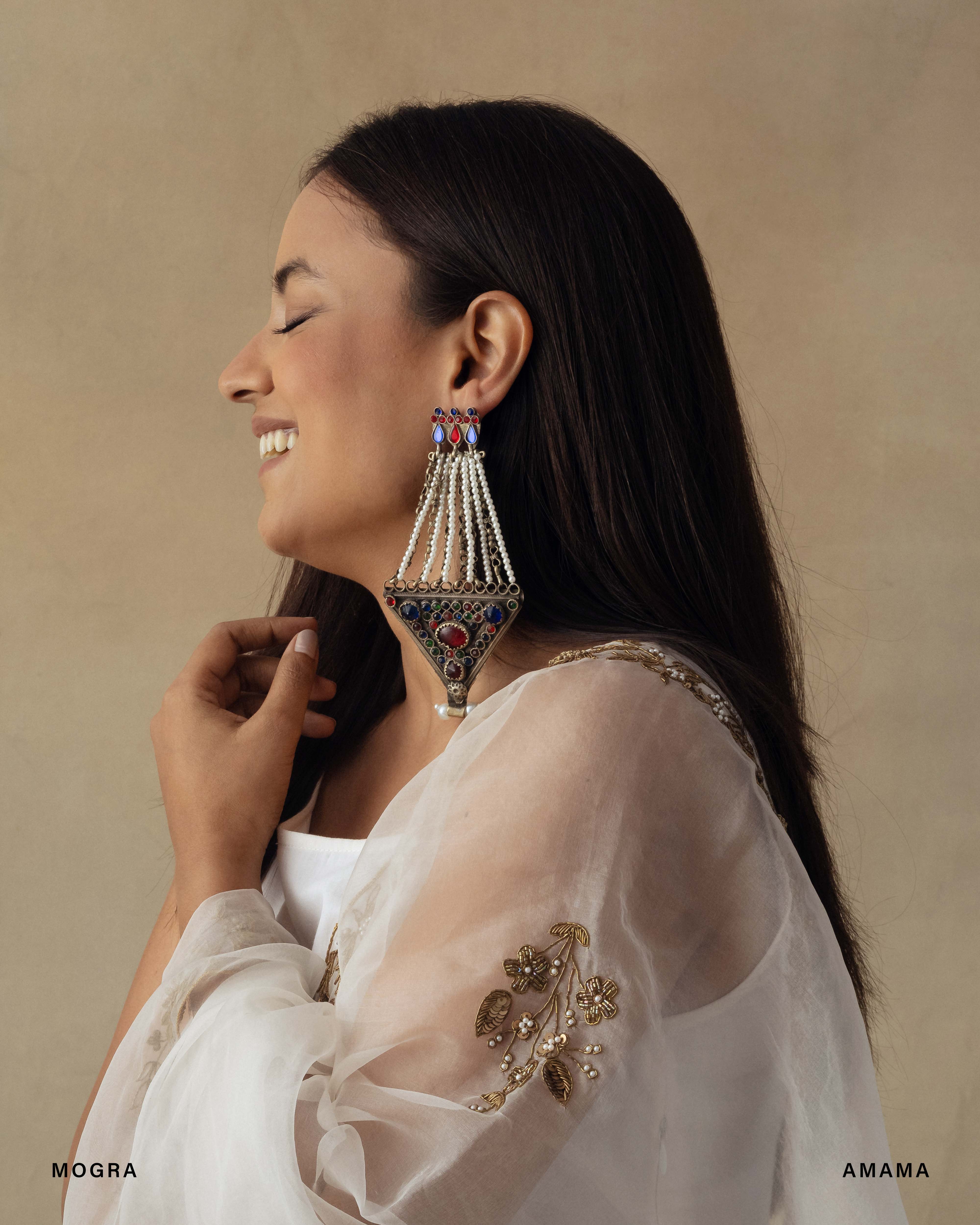 Afghan passa earrings