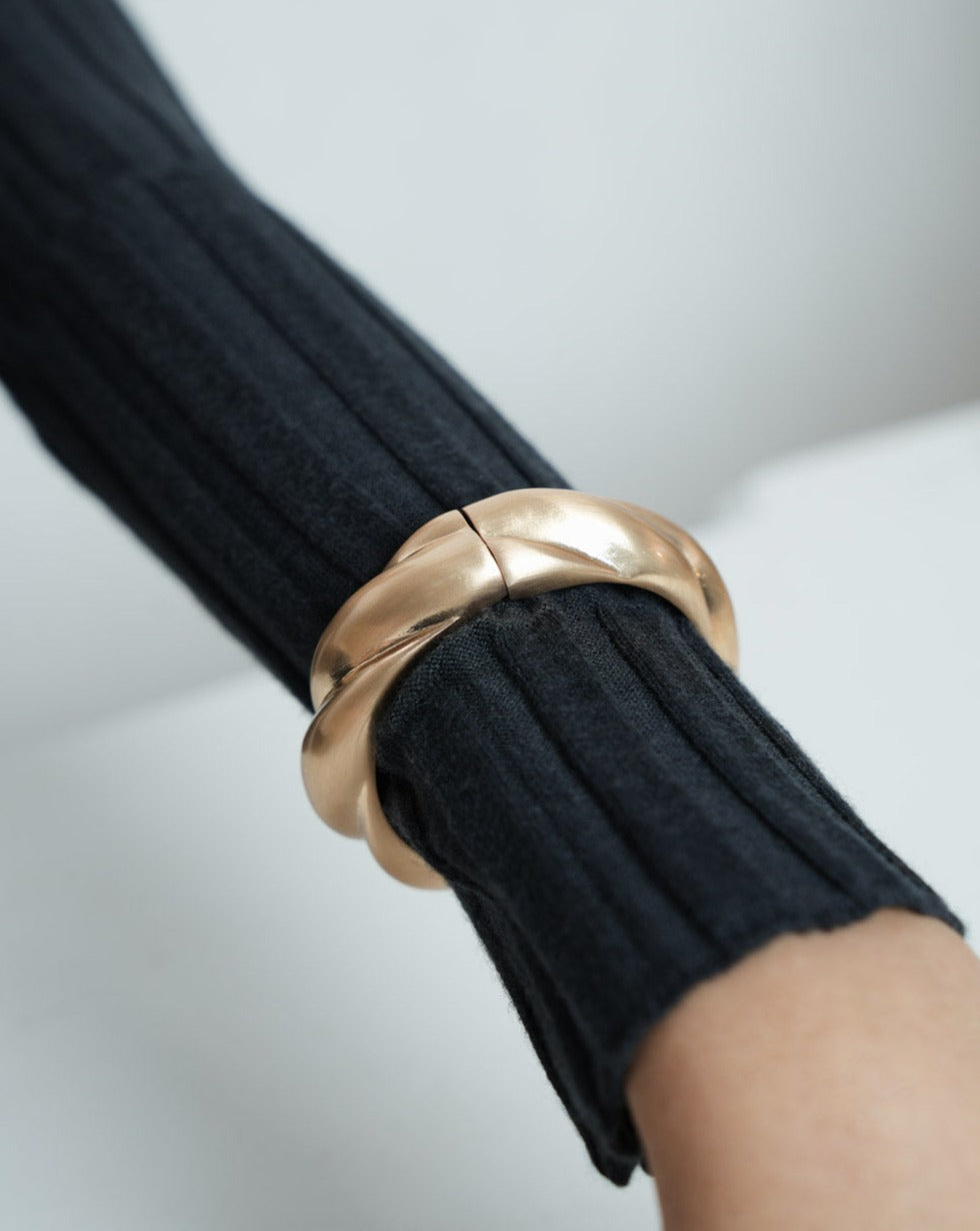 Iceing Bangle Single Piece-Gold