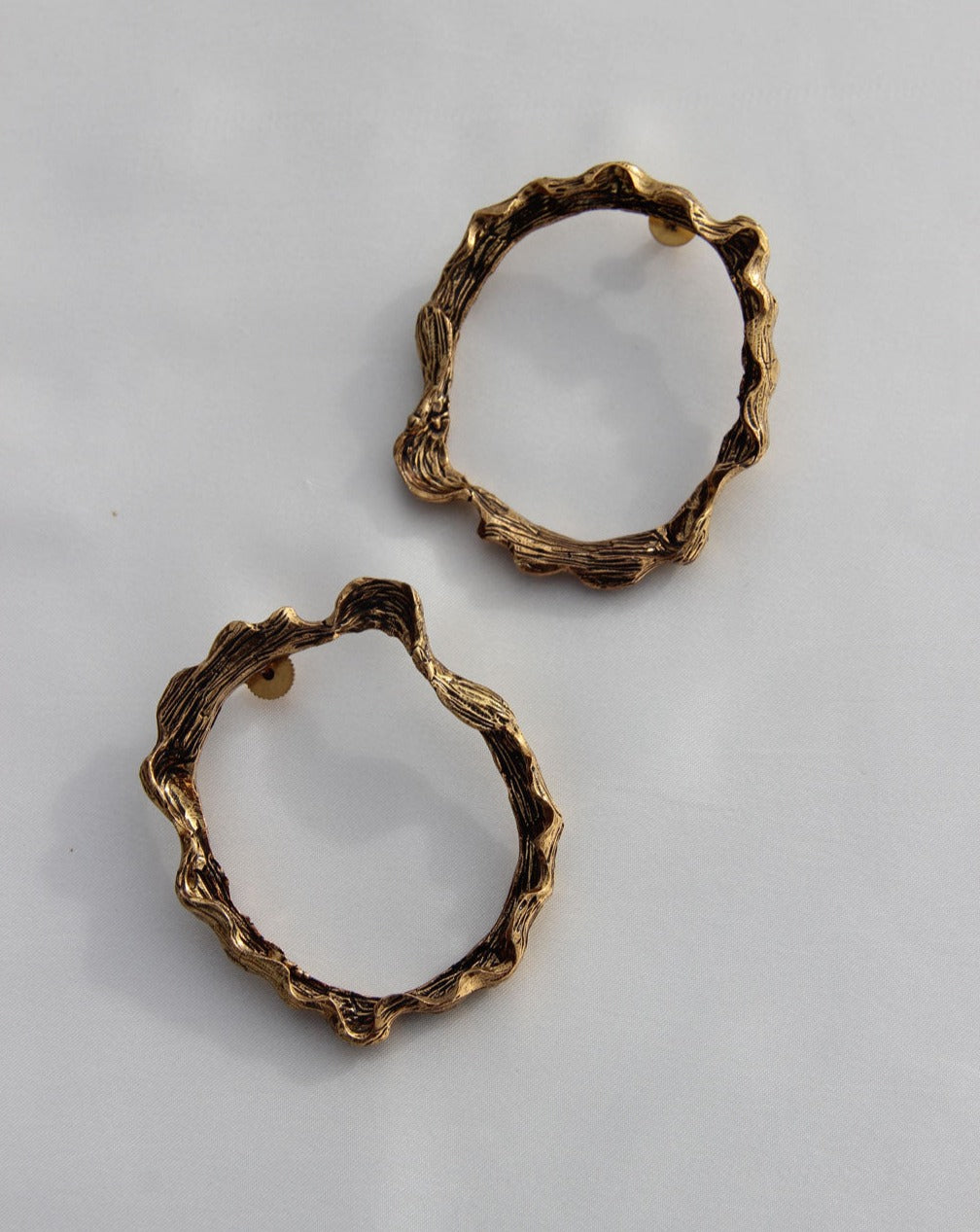 Bark Texture Classic Hoops-Oxidised