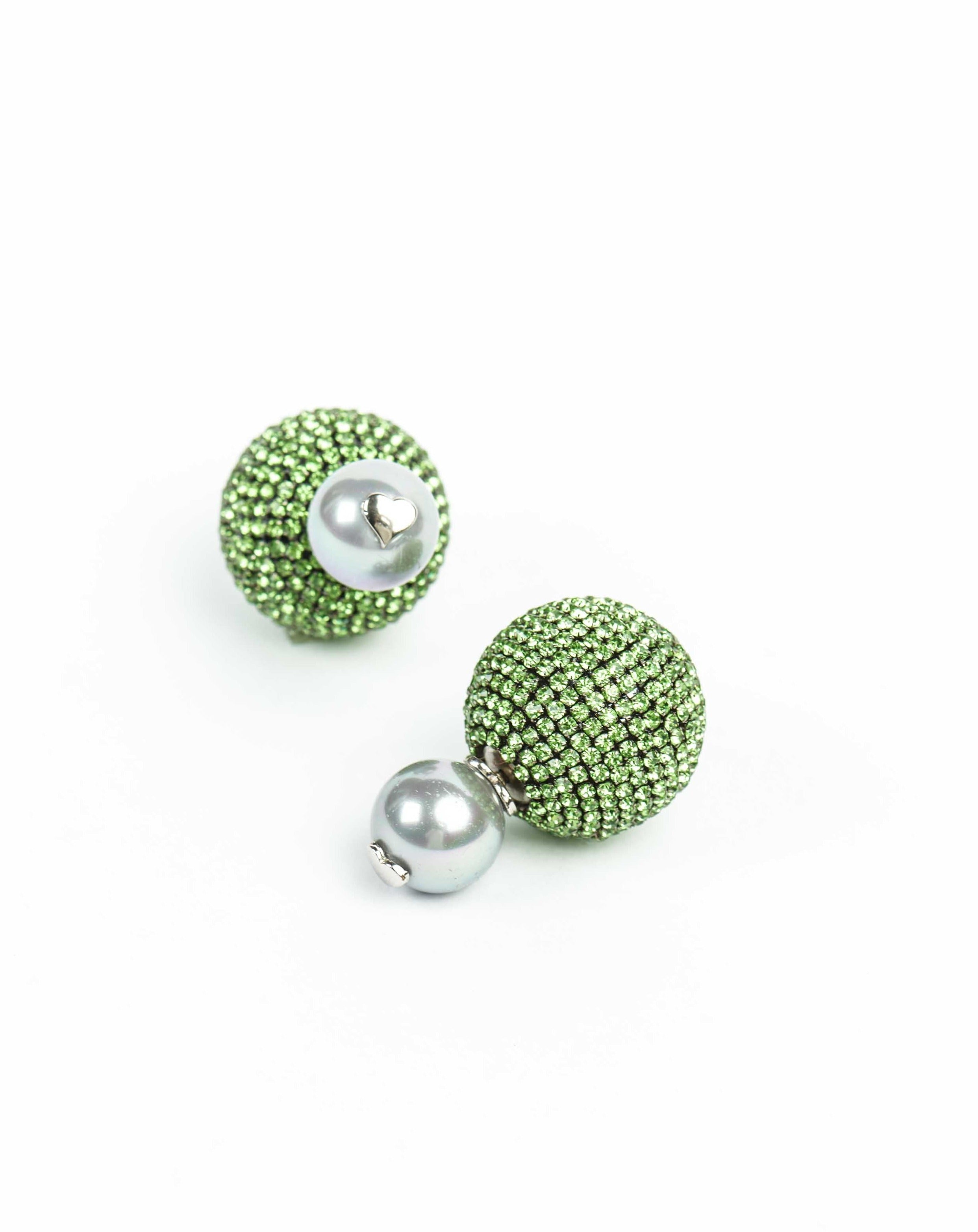 Mini Meteor Earrings In Shamrock Green