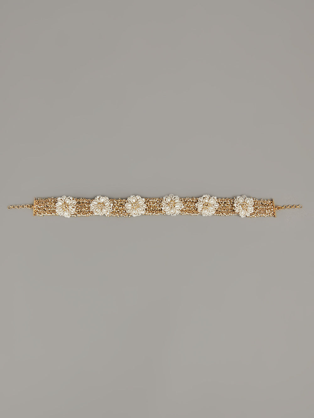 Statement Maangtika With Pearls And Golden Beads