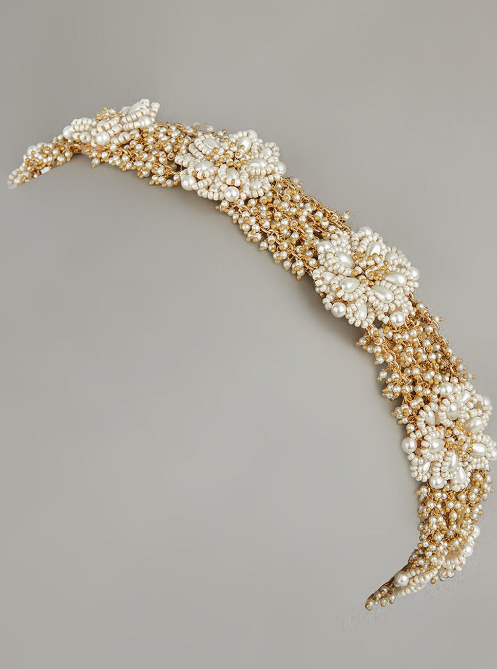 Statement Maangtika With Pearls And Golden Beads