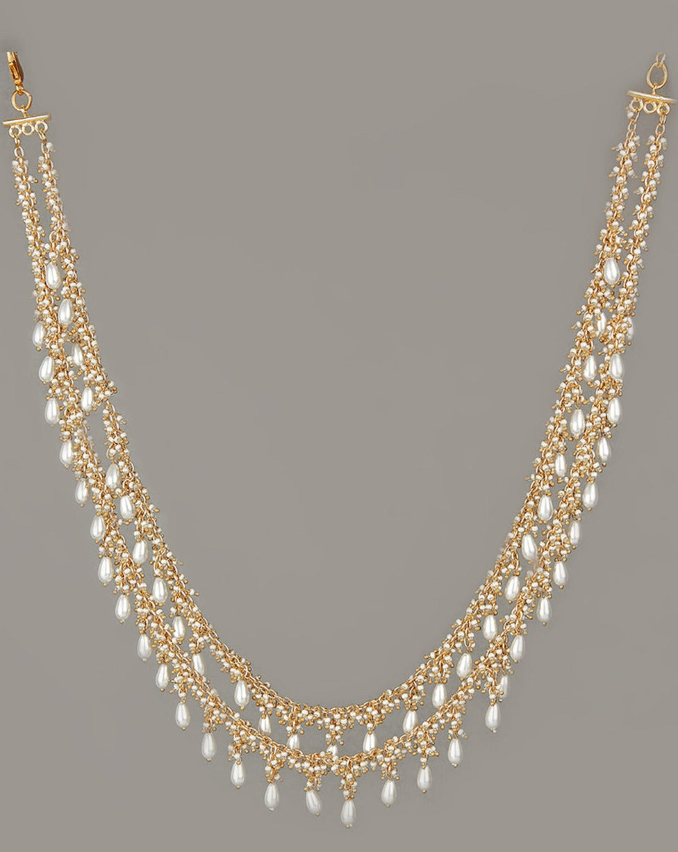 Designer Pearl And Gold Handmade Choker Set